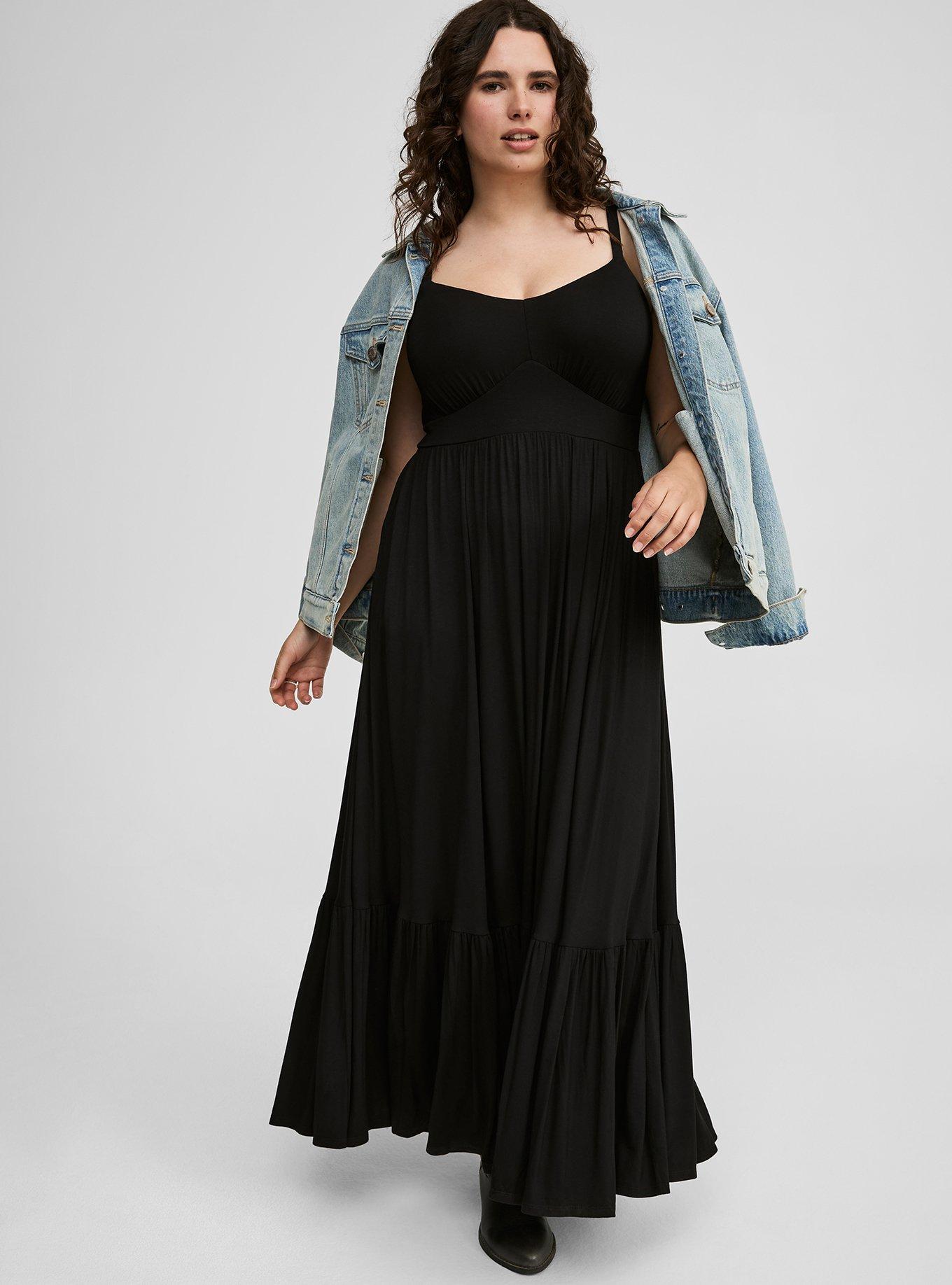 Plus Size - Maxi Super Soft Tiered Dress - Torrid