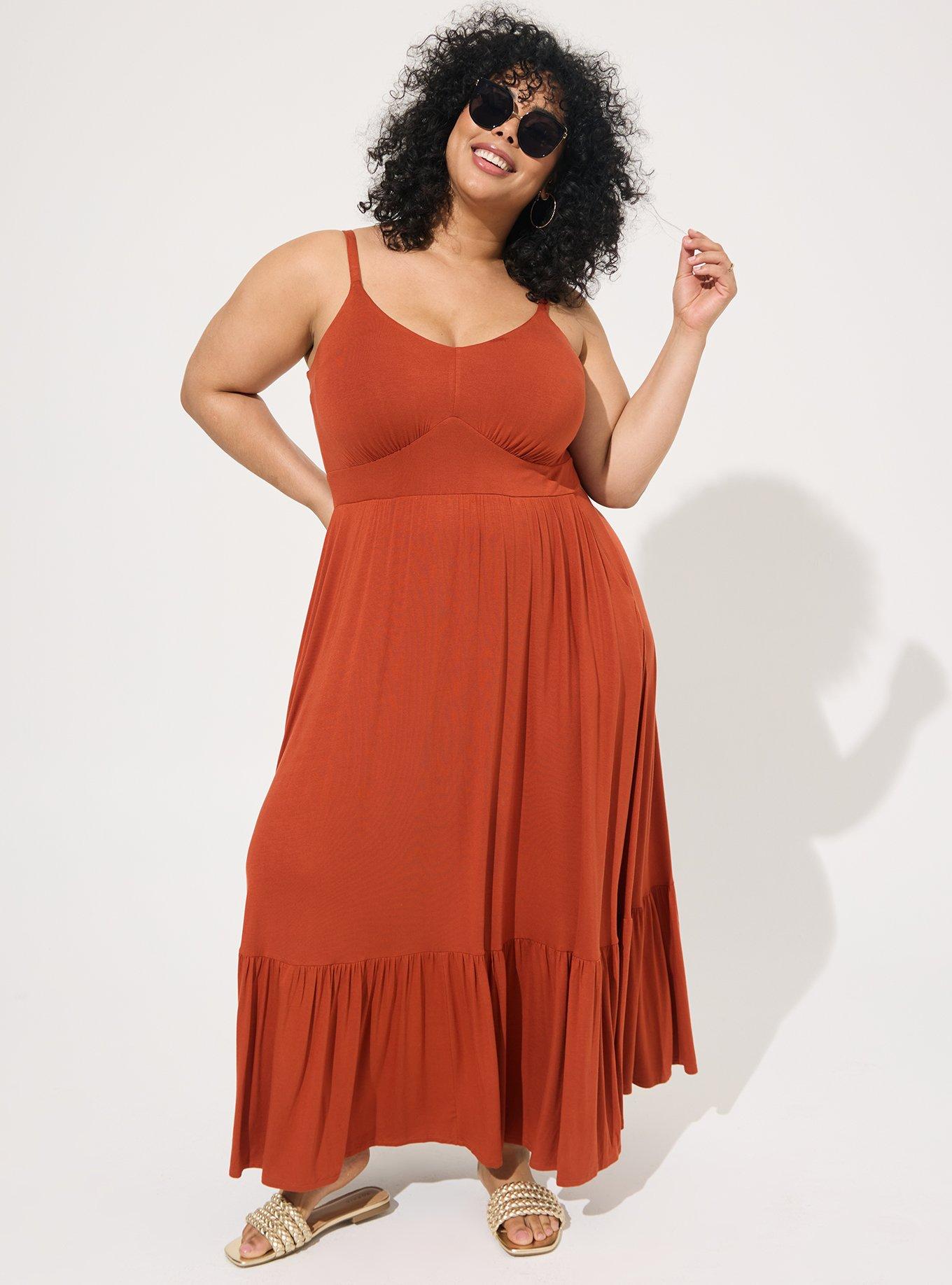 Torrid store orange dress