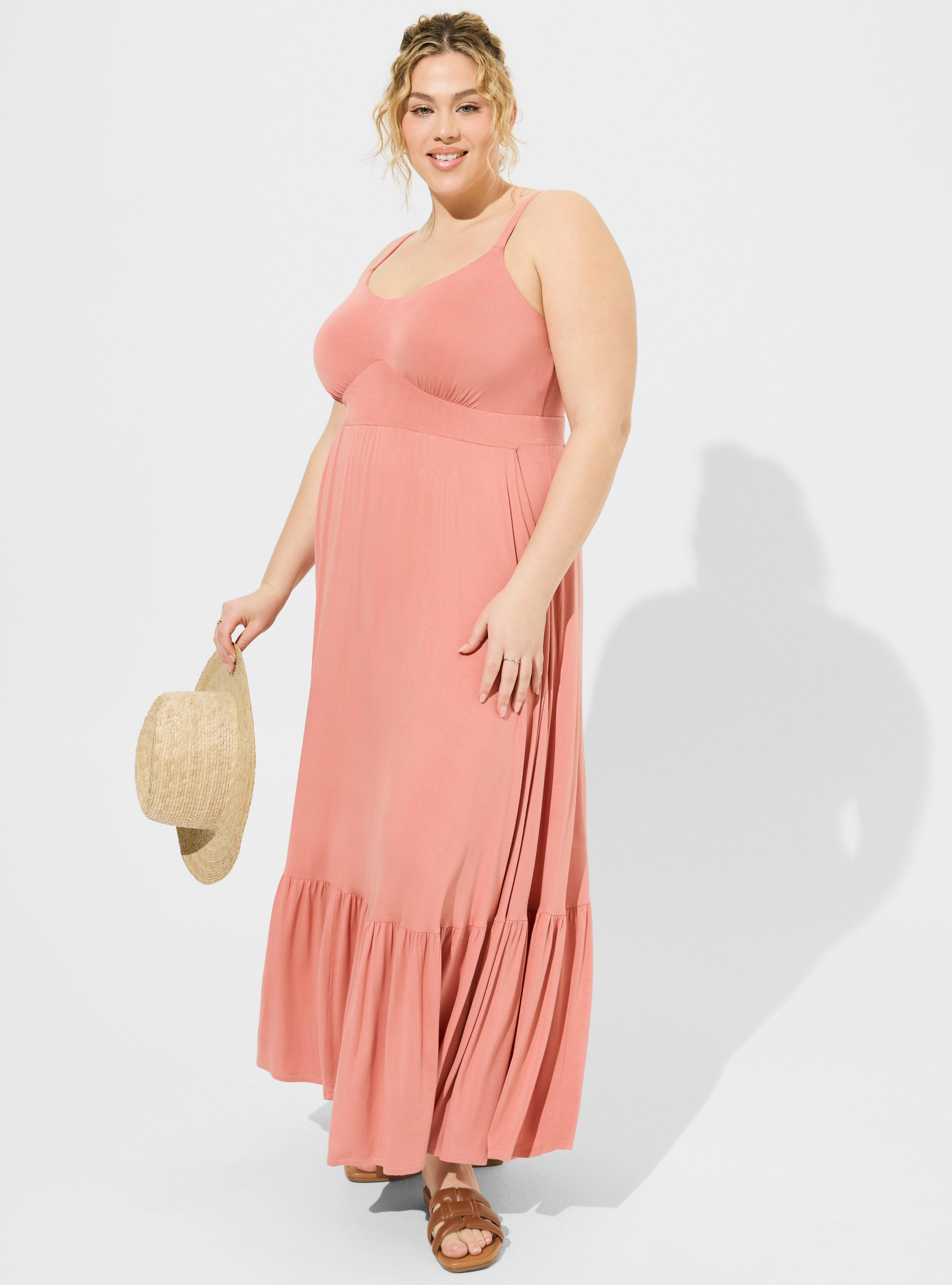 Plus Size - Tiered Maxi Dress