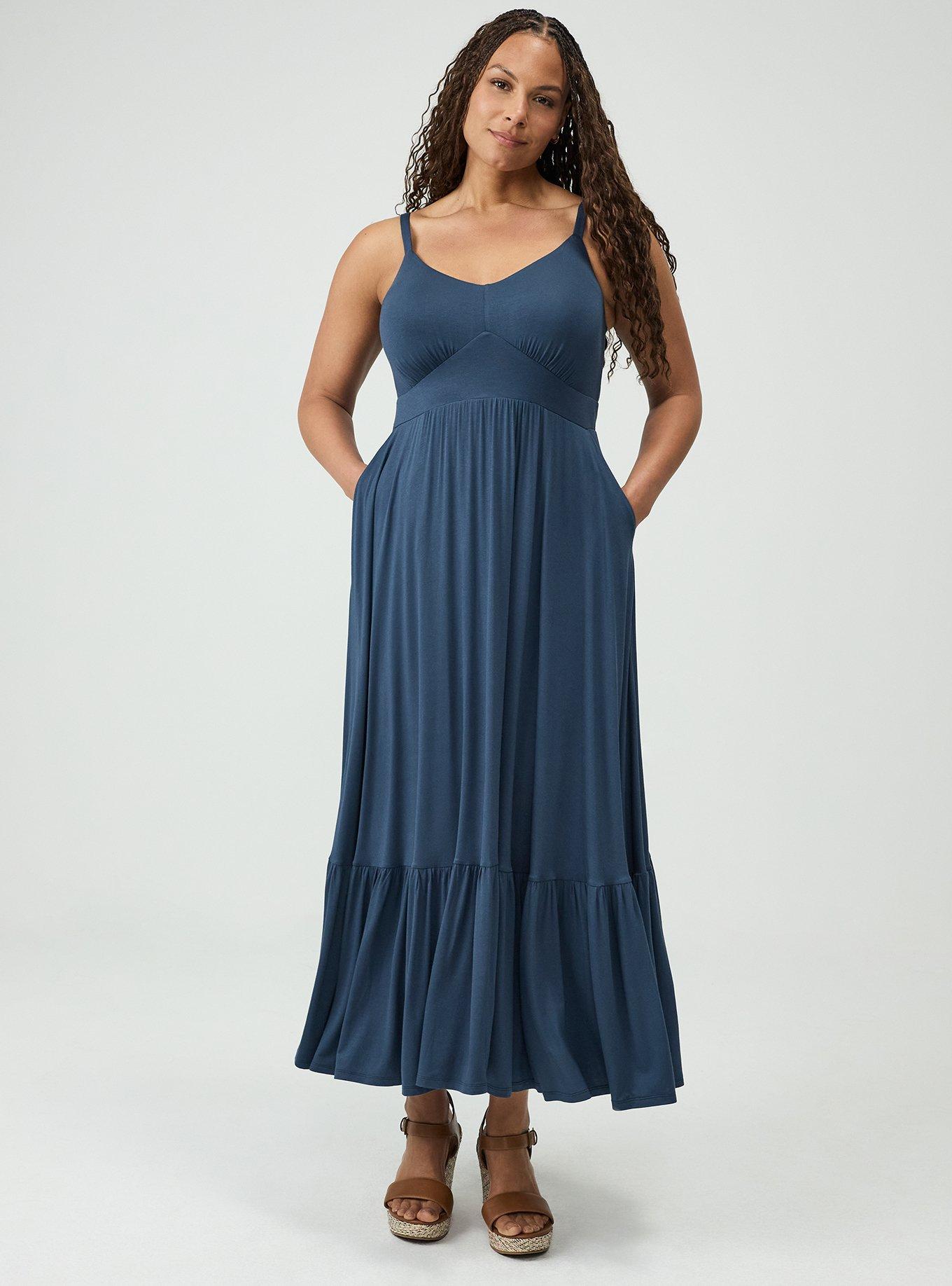 Tiered Maxi Dress, MIDNIGHT NAVY, alternate