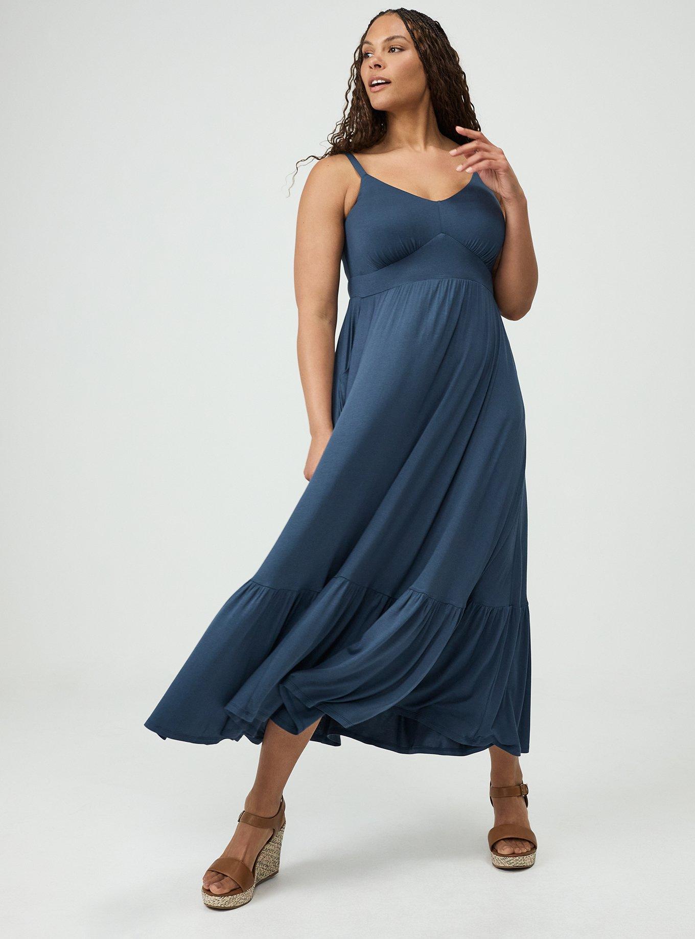 Tiered Maxi Dress, MIDNIGHT NAVY, hi-res