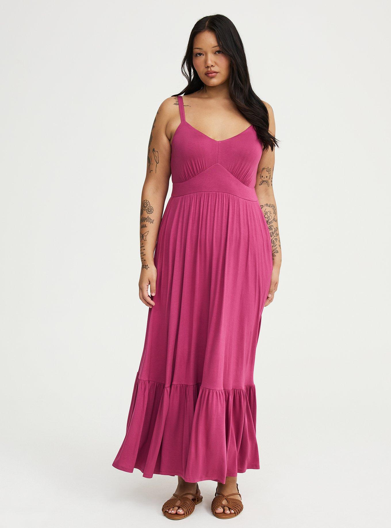 Tiered Maxi Dress, PLUM CASPIA, hi-res