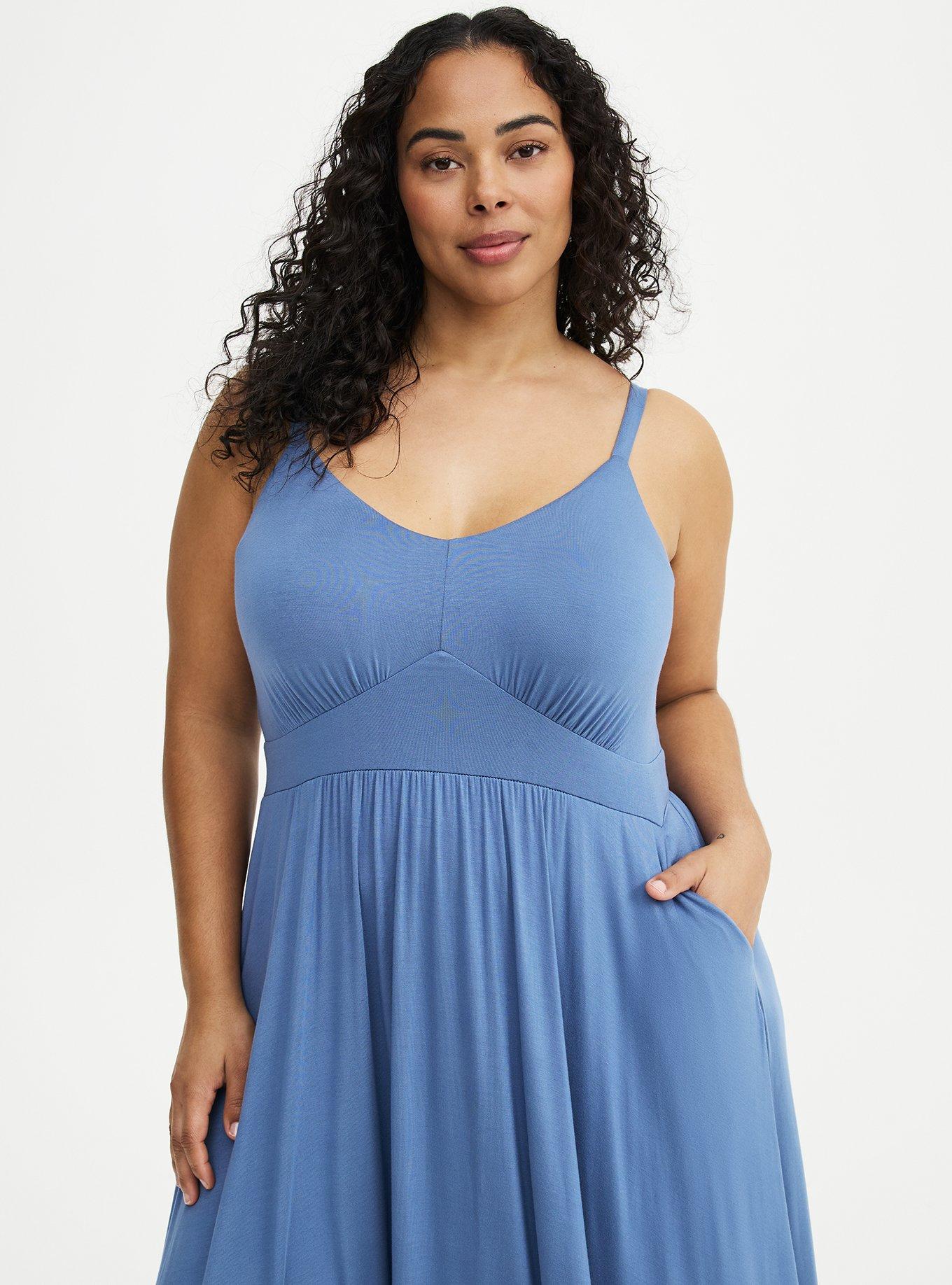 Tiered Maxi Dress, BLUE HORIZON, alternate