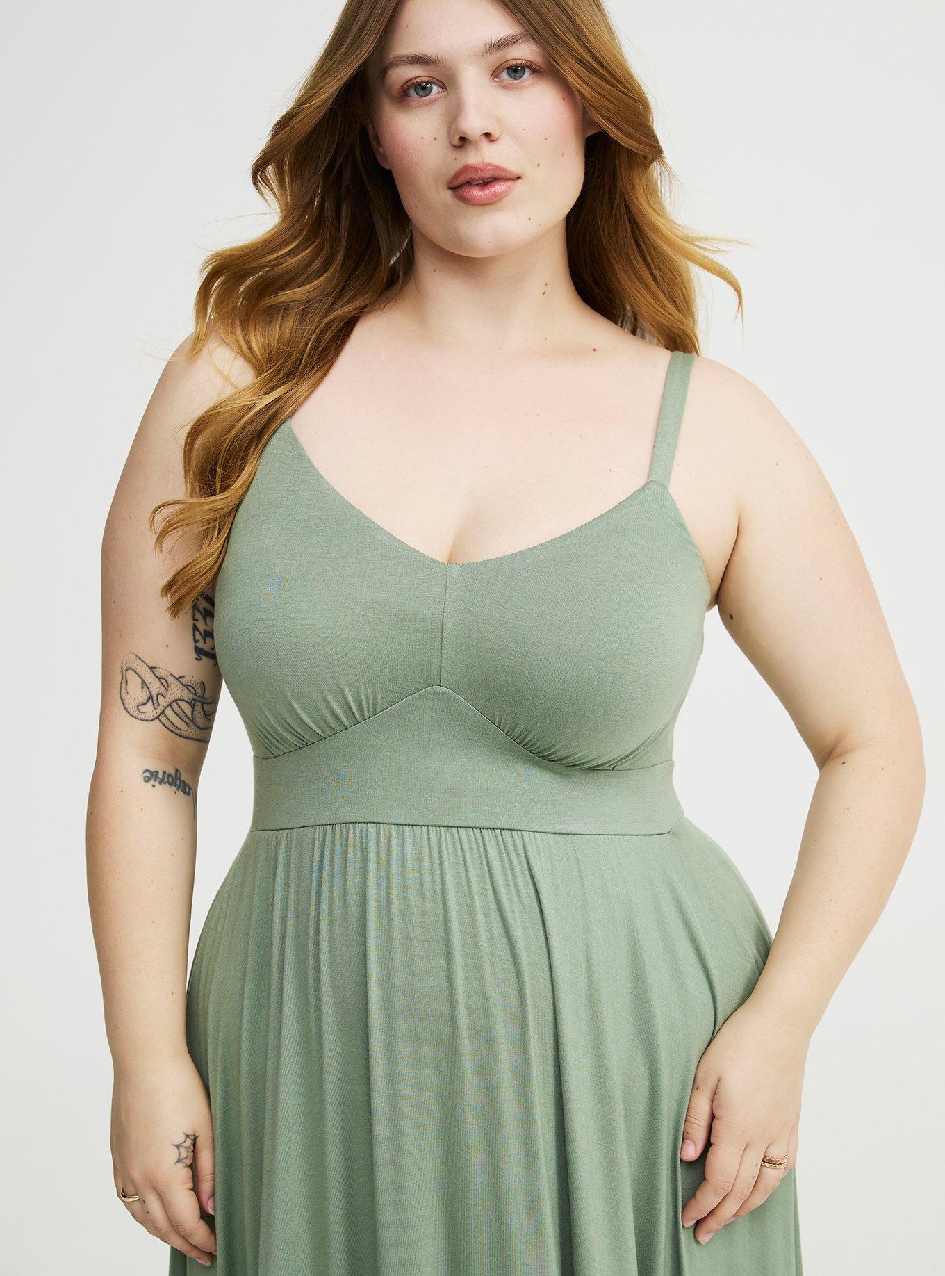 Tiered Maxi Dress, HEDGE GREEN, alternate