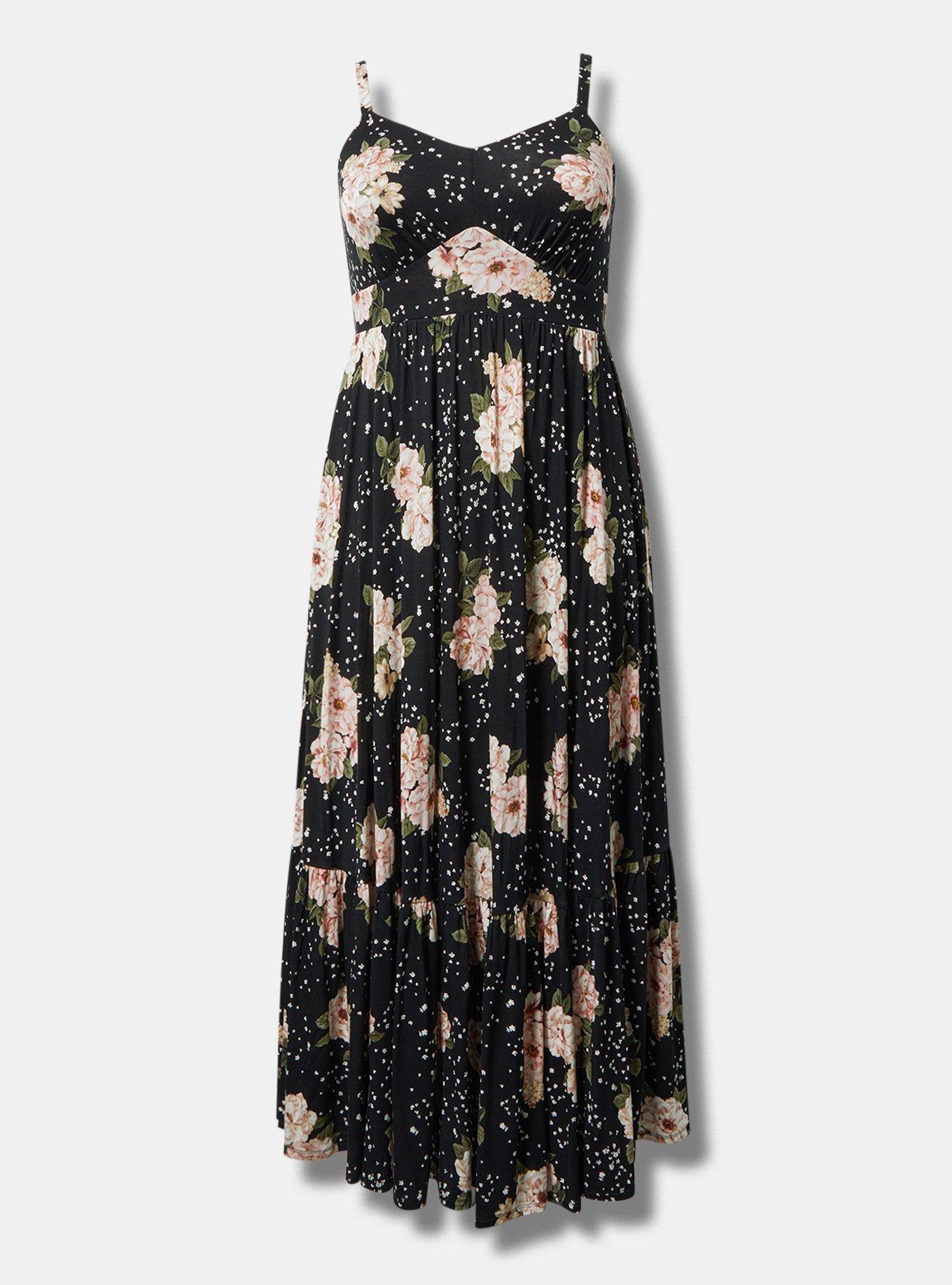 Plus Size - Maxi V-Neck Tiered Dress - Torrid