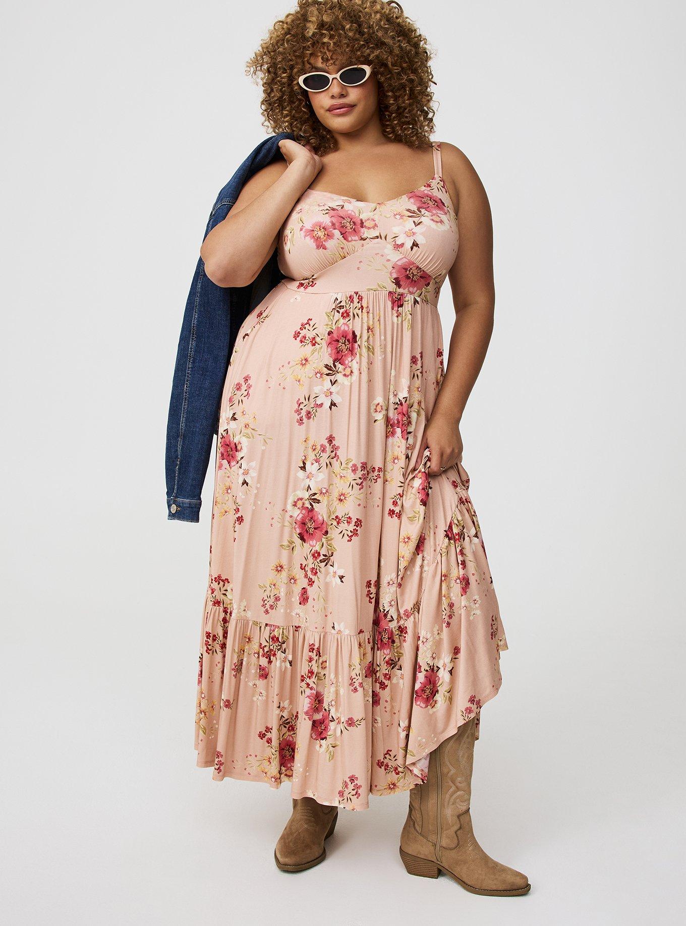 Maxi V-Neck Tiered Dress