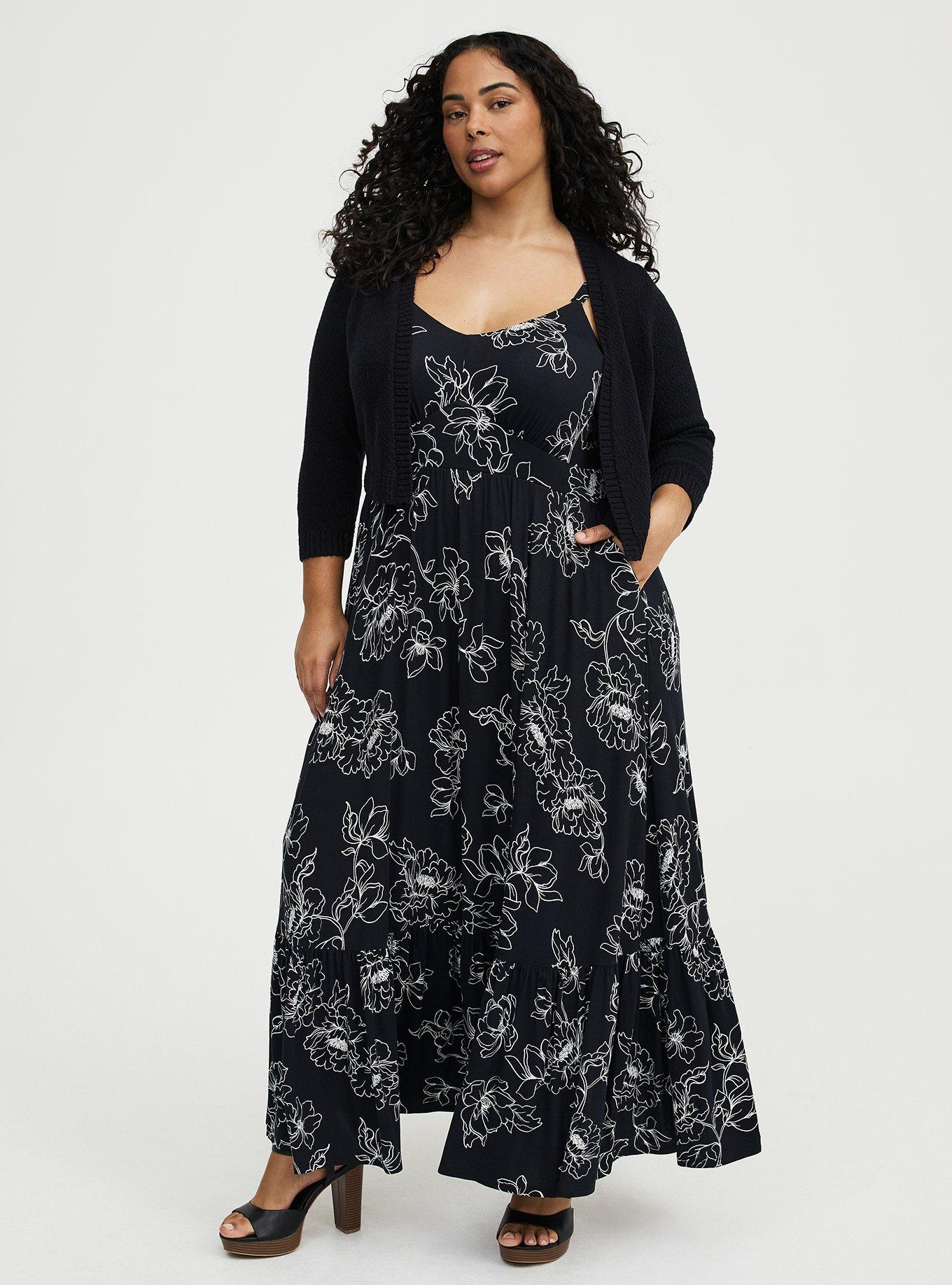 Tiered Maxi Dress, OPTIMISTIC FLORAL BLACK, alternate