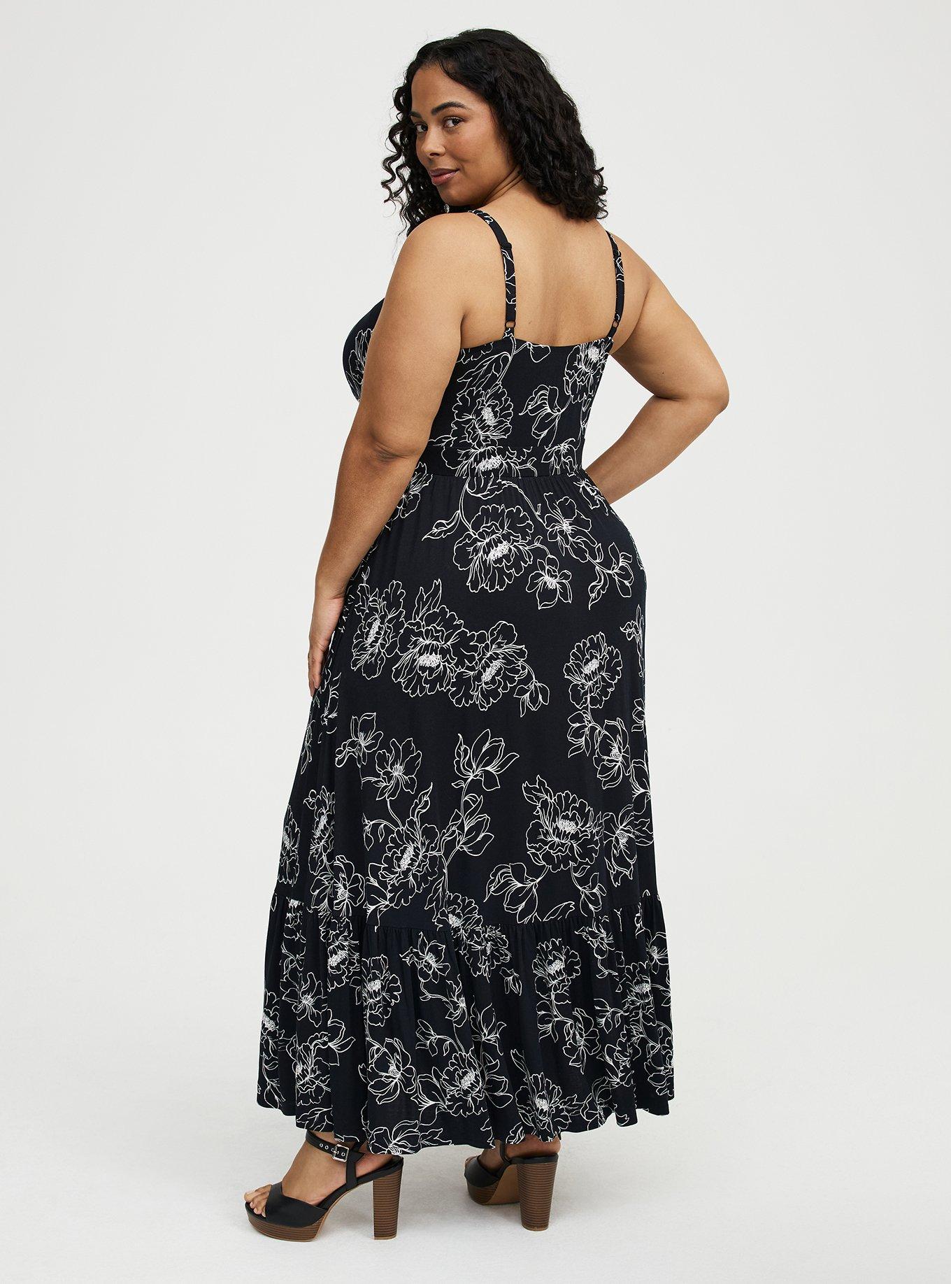 Tiered Maxi Dress, OPTIMISTIC FLORAL BLACK, alternate