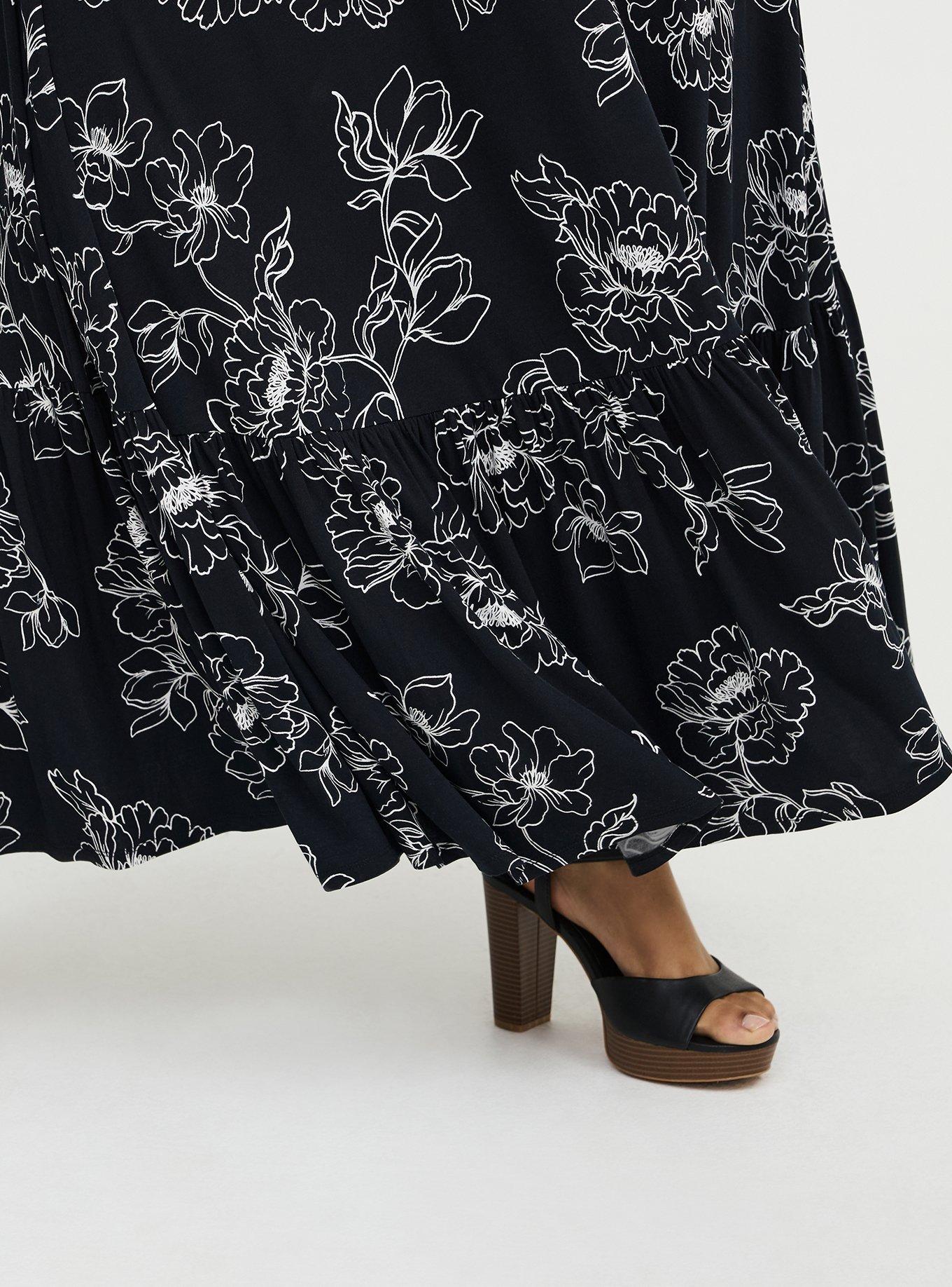 Tiered Maxi Dress, OPTIMISTIC FLORAL BLACK, alternate