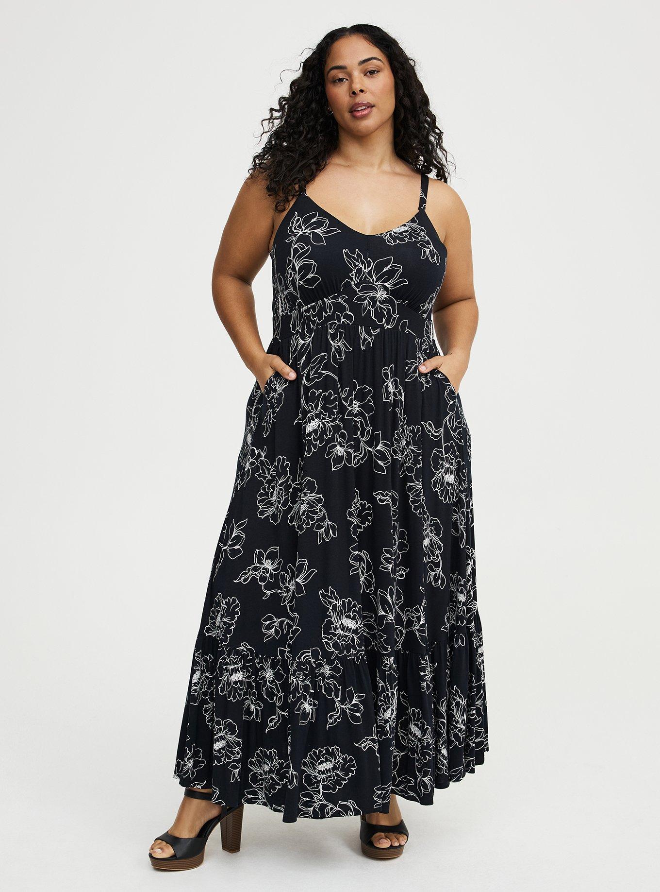 Tiered Maxi Dress, OPTIMISTIC FLORAL BLACK, alternate