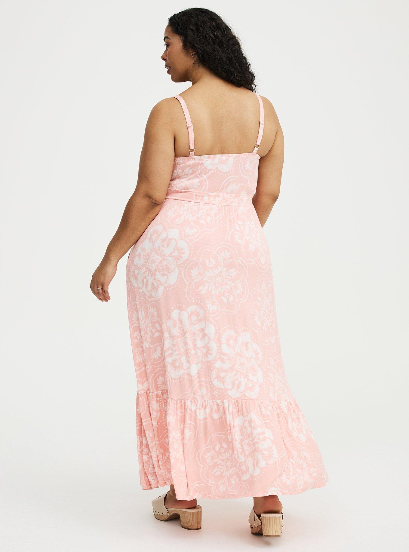 Tiered Maxi Dress, RAINING MEDALLIONS PINK, alternate