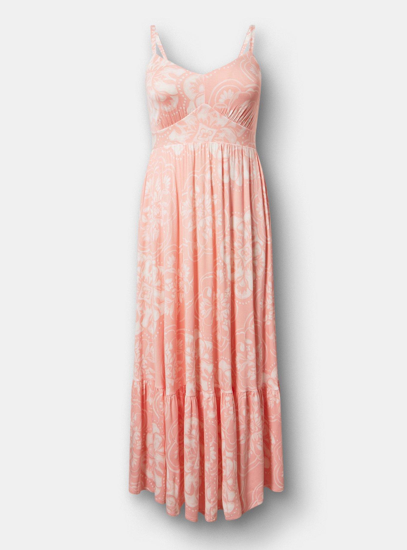 Tiered Maxi Dress, RAINING MEDALLIONS PINK, hi-res
