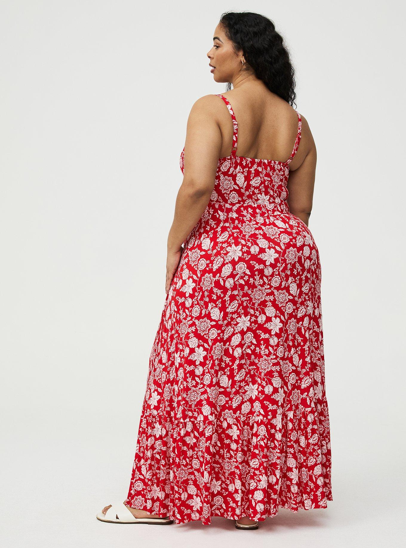 Tiered Maxi Dress, TRACY BANDANA RED, alternate