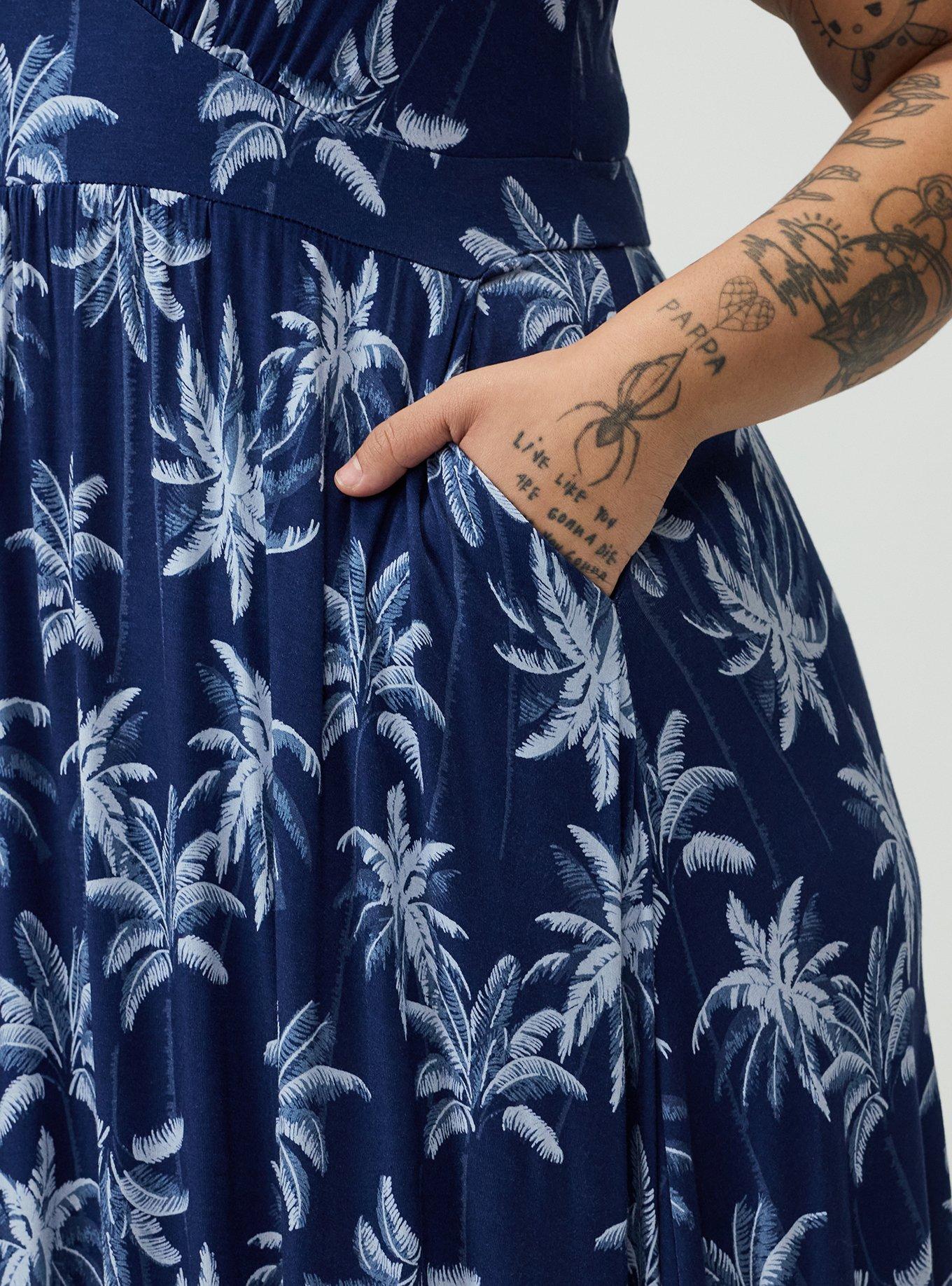 Tiered Maxi Dress, TROPICAL SHADOWS BLUE, alternate