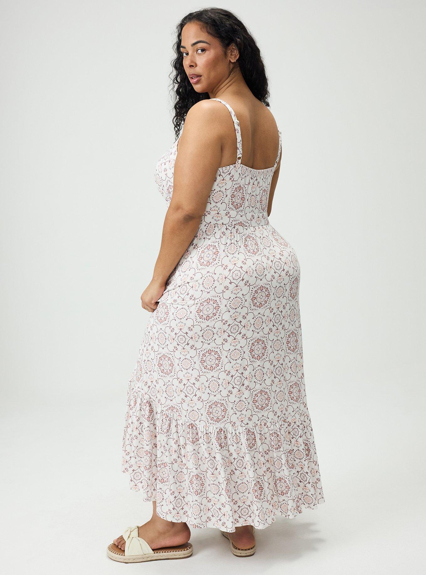Tiered Maxi Dress, NAVAGATION MEDALLION PINK, alternate