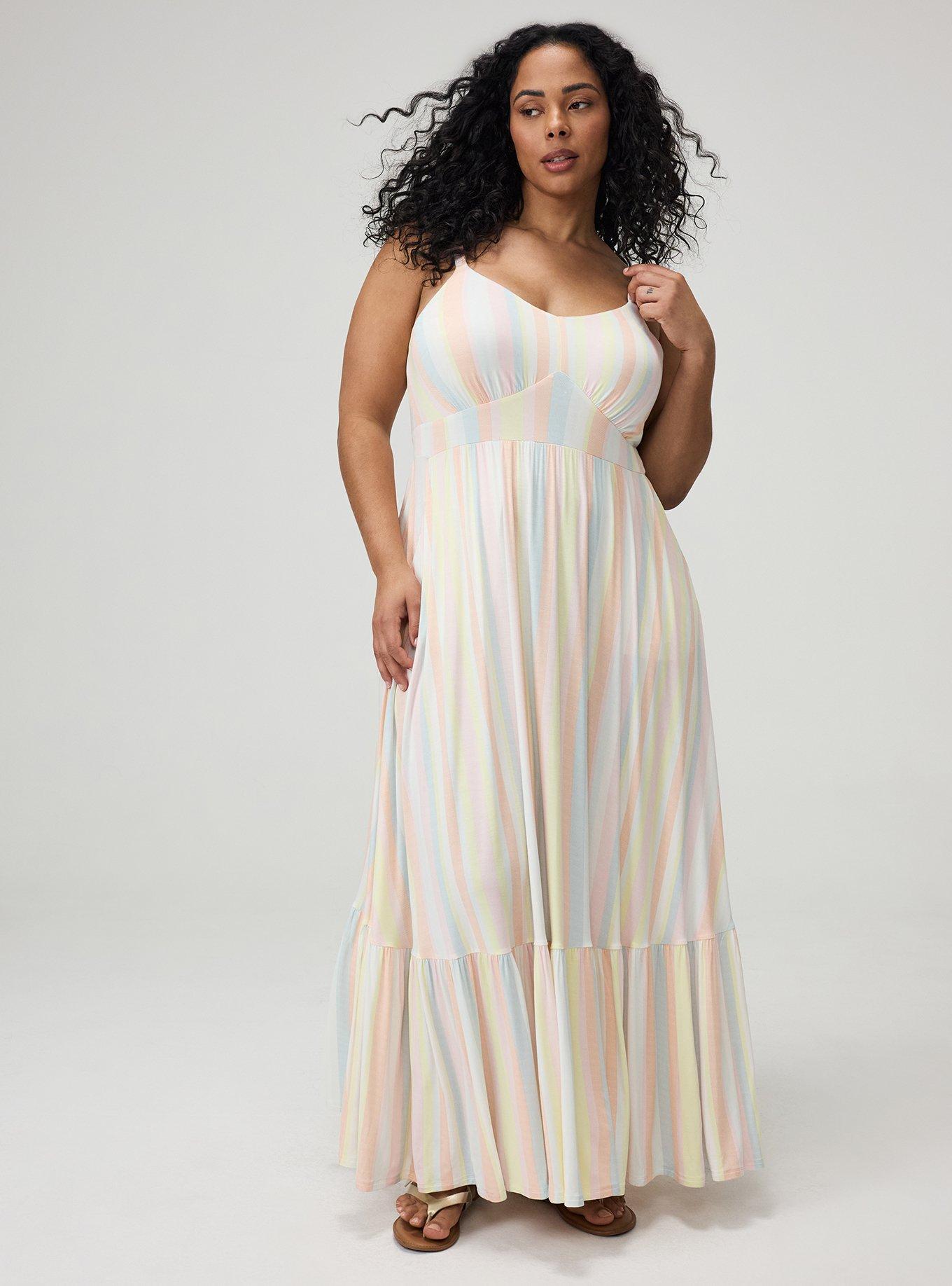 Tiered Maxi Dress, POLLY STRIPE MULTI, alternate