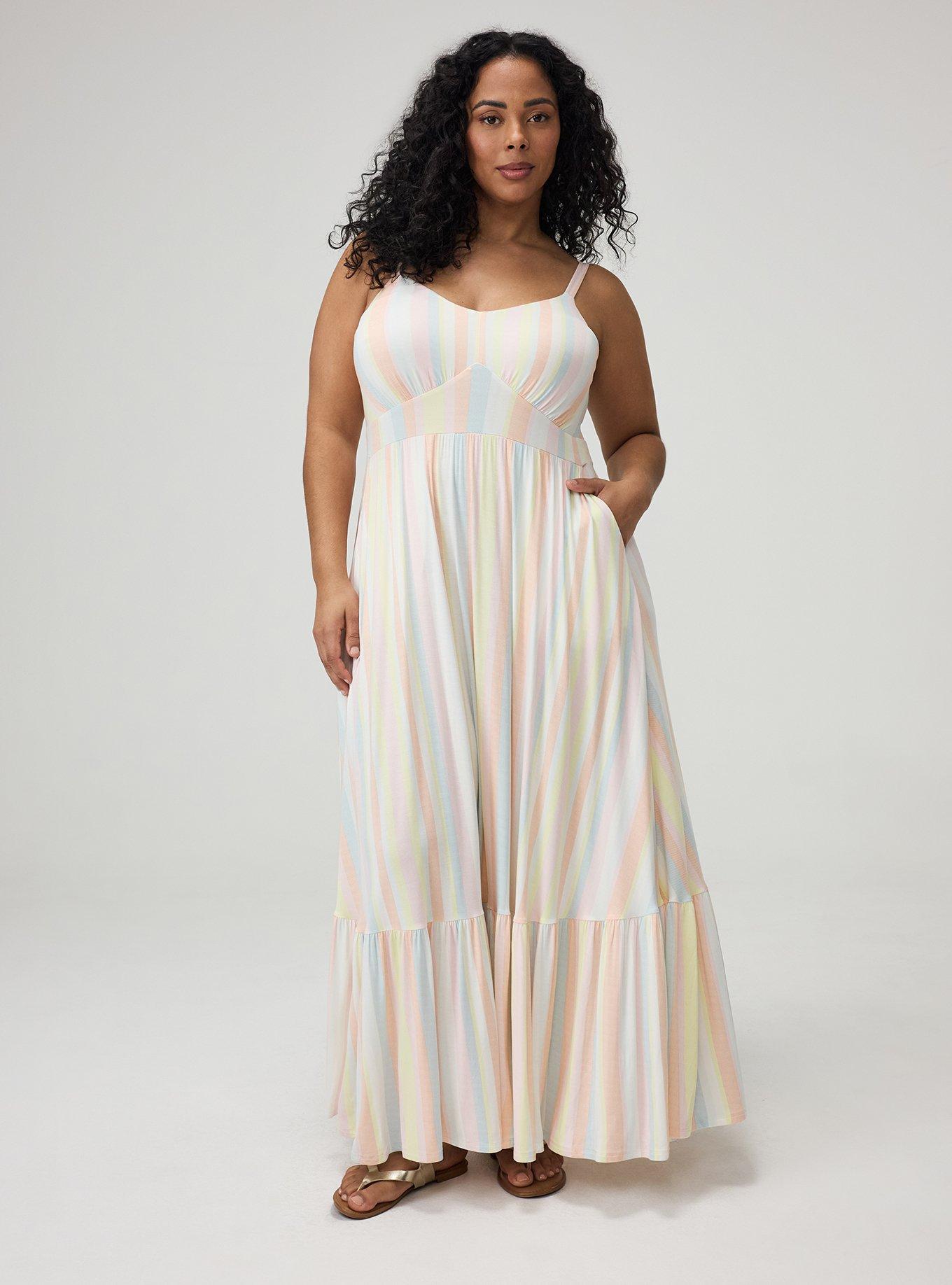Tiered Maxi Dress, POLLY STRIPE MULTI, hi-res