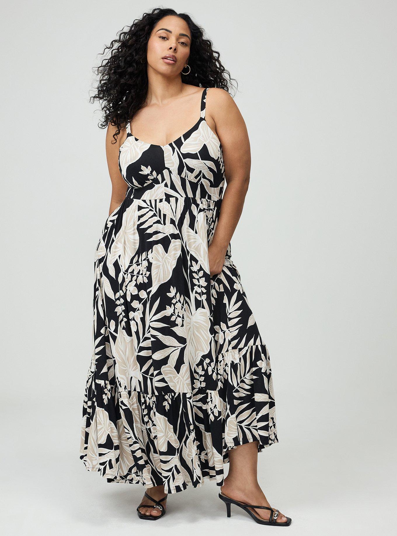 Plus Size - Tiered Maxi Dress