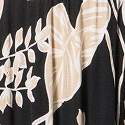 Tiered Maxi Dress, LINED LEAVES BLACK, swatch