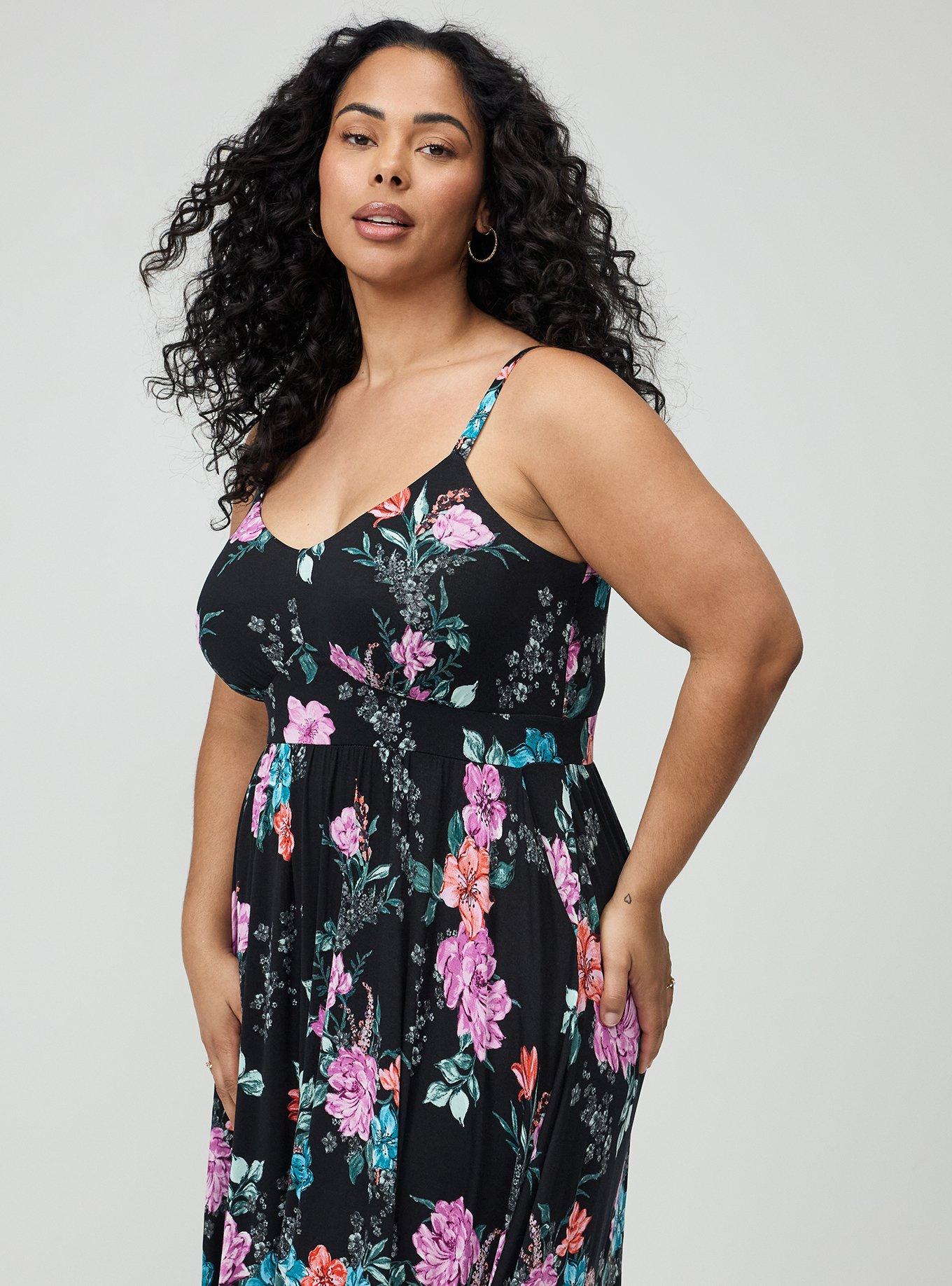 Tiered Maxi Dress, LORENA FLORAL BLACK, alternate