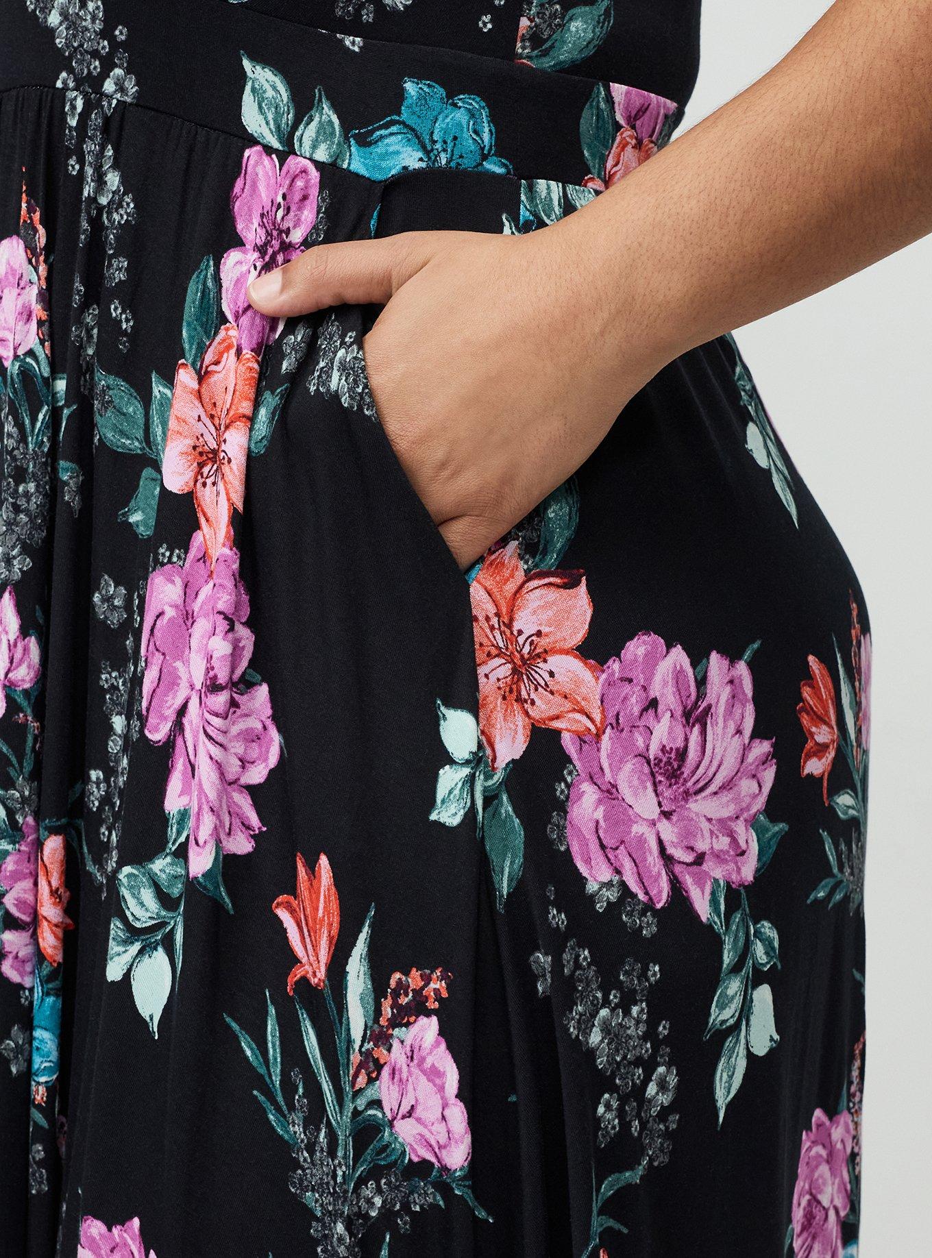 Tiered Maxi Dress, LORENA FLORAL BLACK, alternate