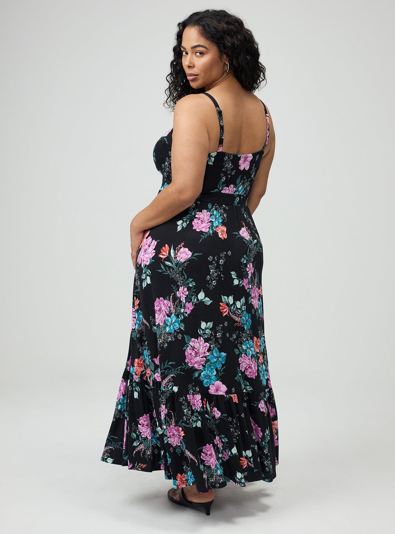 Tiered Maxi Dress, LORENA FLORAL BLACK, alternate