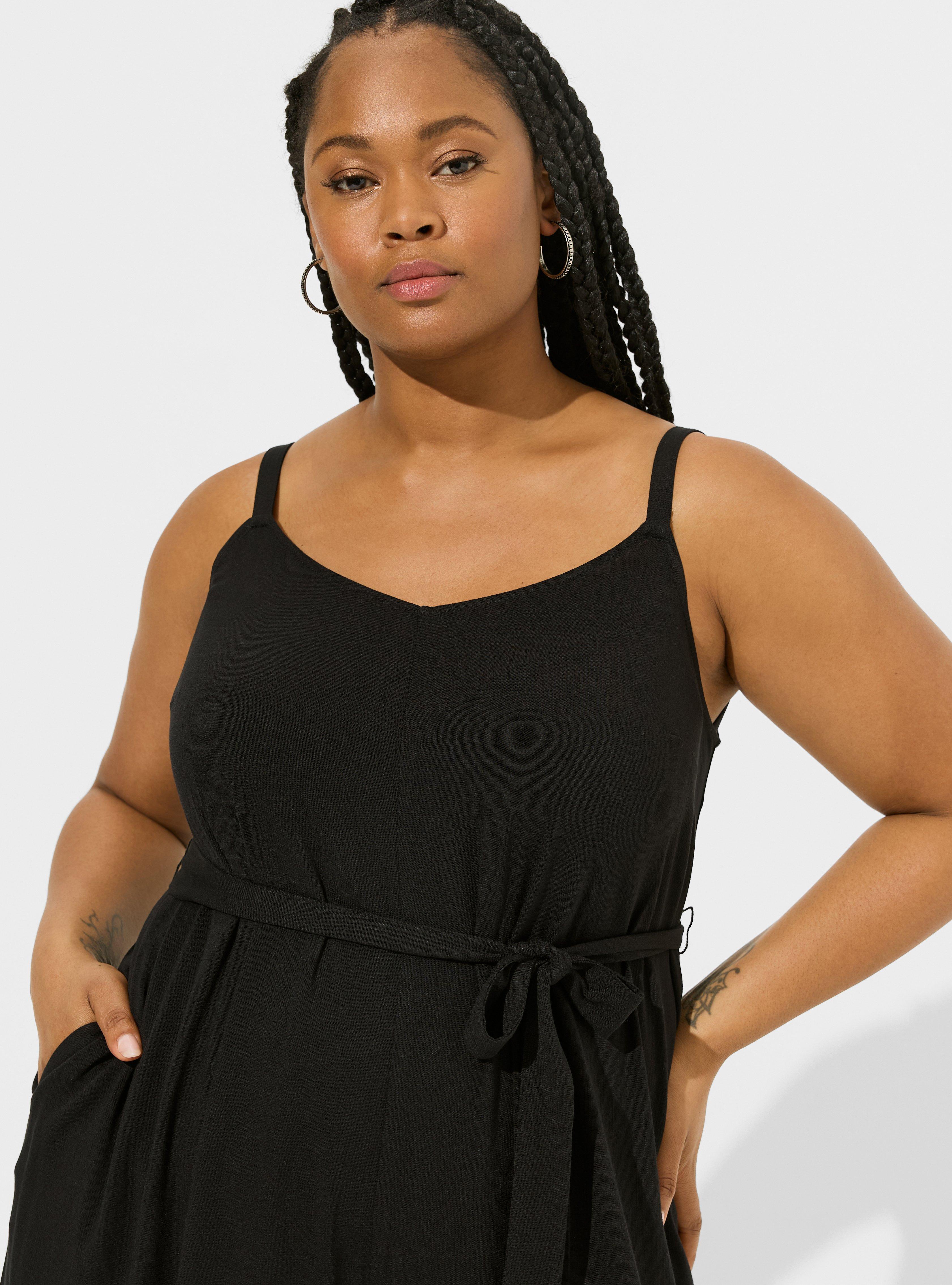 Plus Size - Rayon Slub Easy Culotte Jumpsuit - Torrid