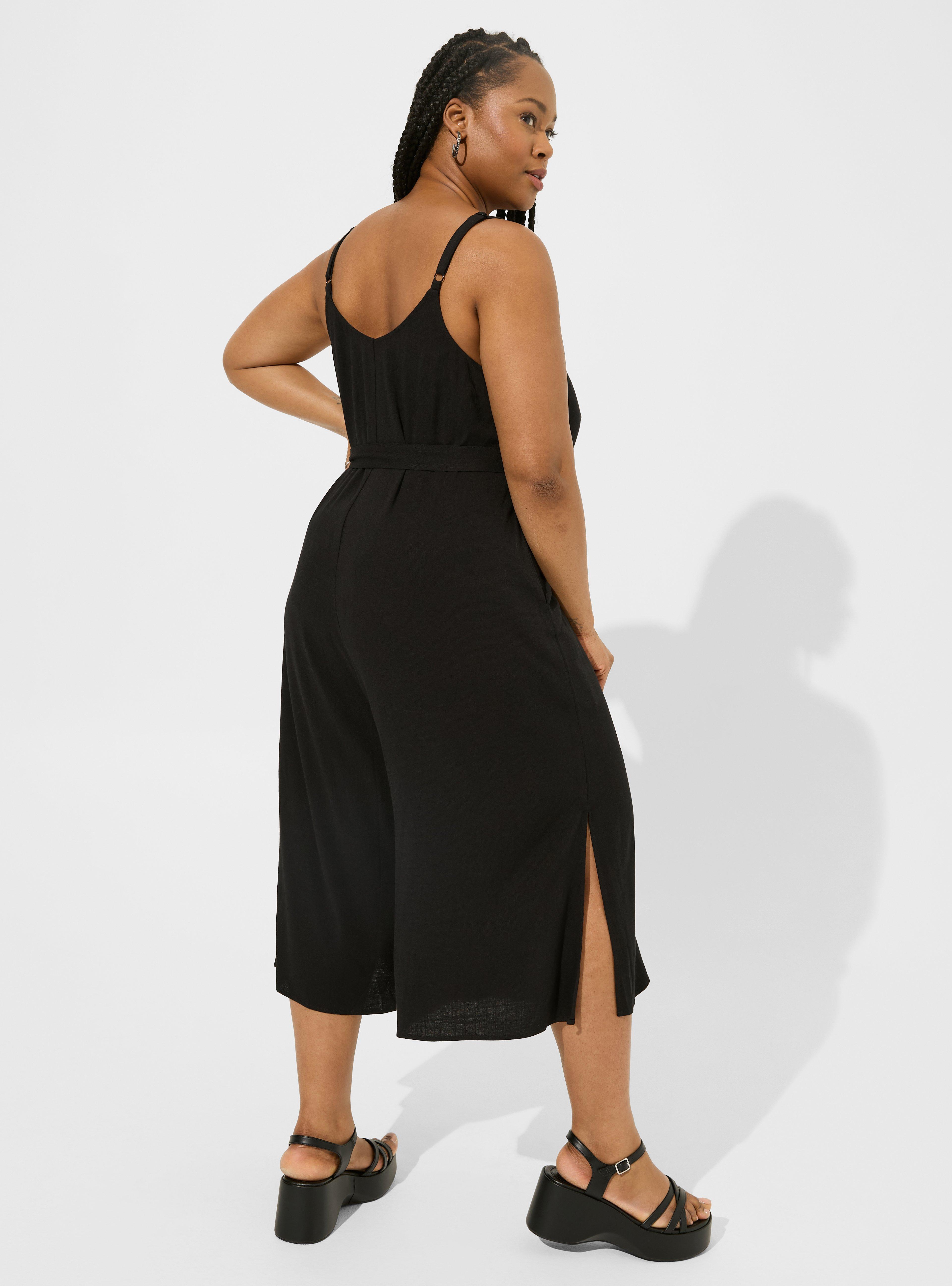 Plus Size - Rayon Slub Easy Culotte Jumpsuit - Torrid