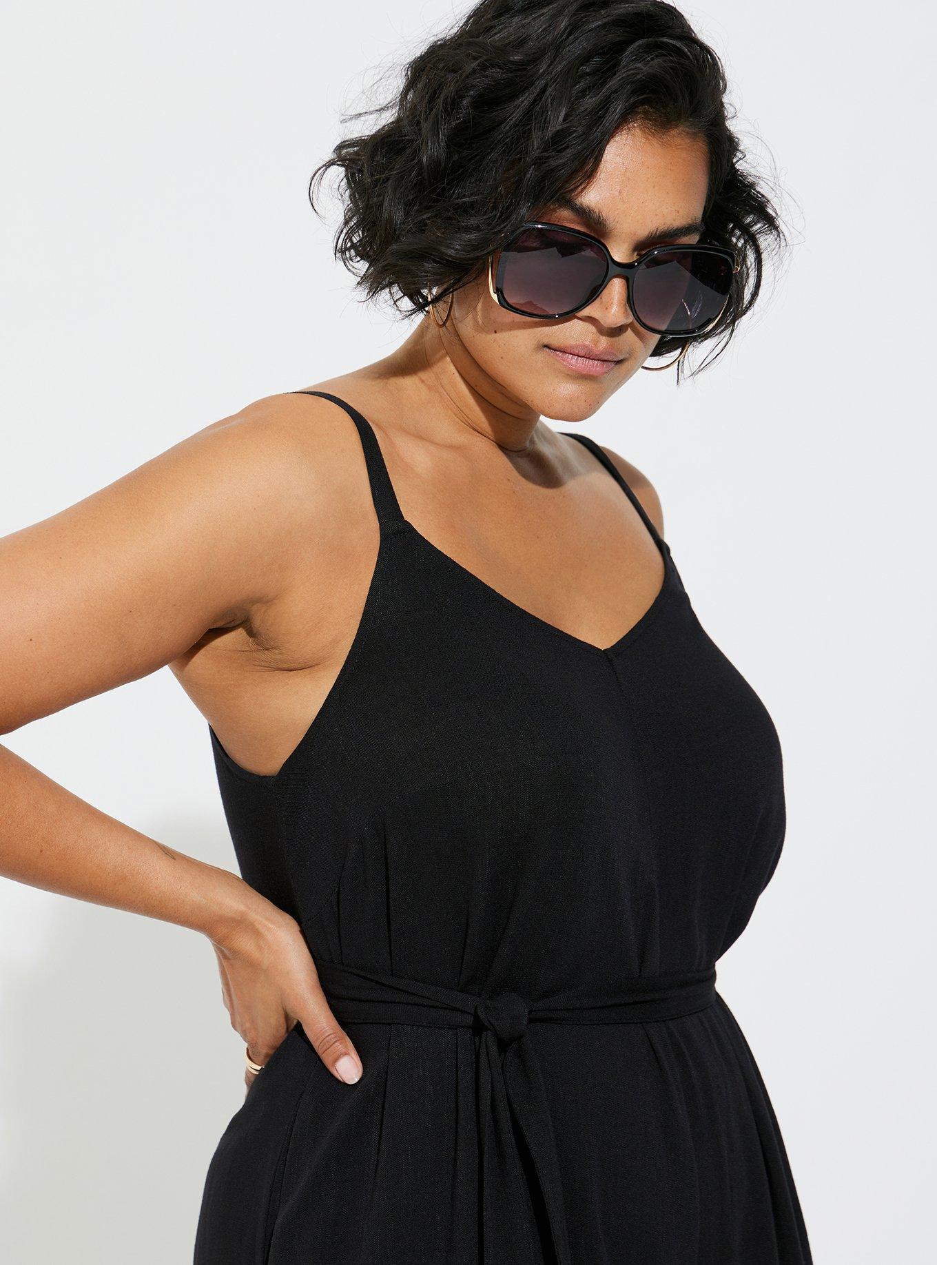 Plus Size - Rayon Slub Easy Culotte Jumpsuit - Torrid