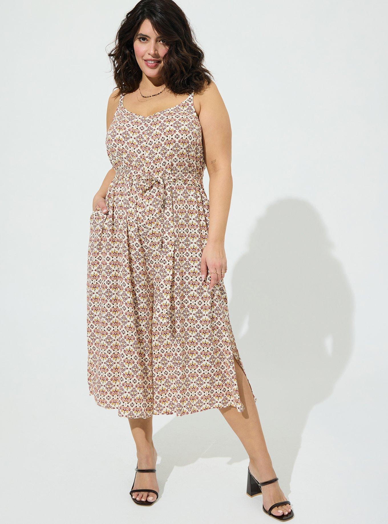 Plus Size - Rayon Slub Easy Culotte Jumpsuit - Torrid