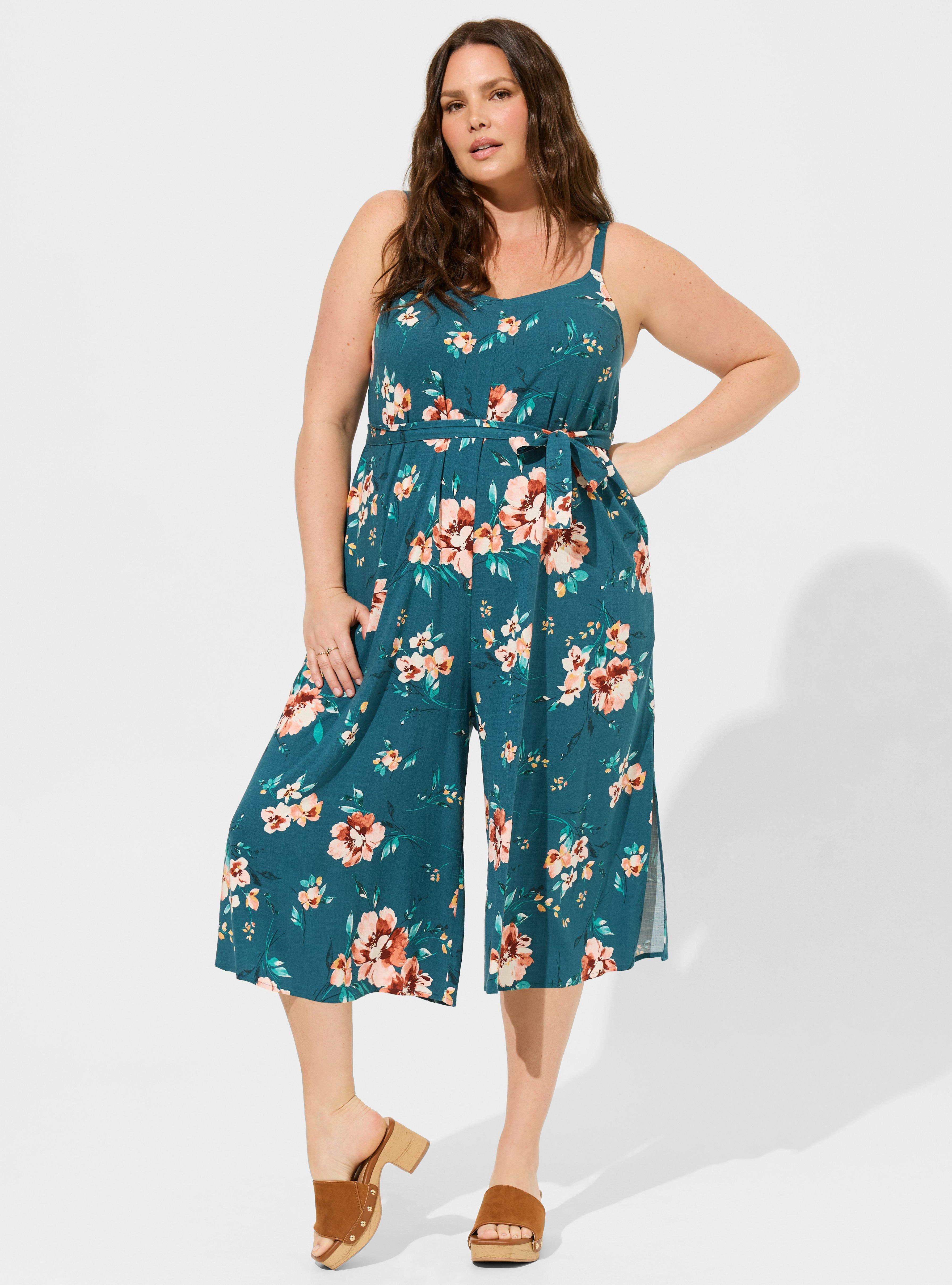 Plus Size - Rayon Slub Easy Culotte Jumpsuit - Torrid