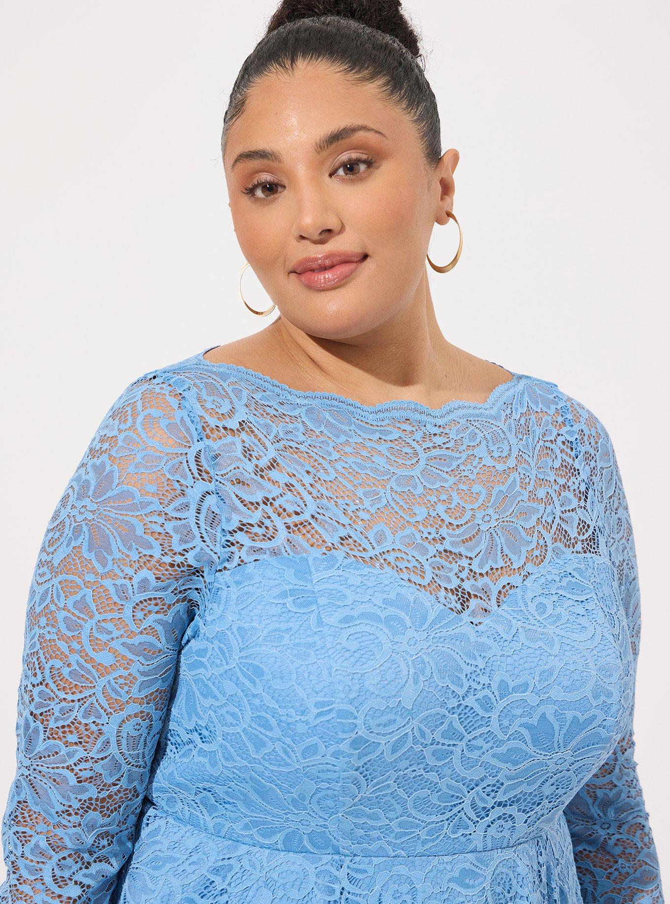 Torrid blue 2025 lace dress