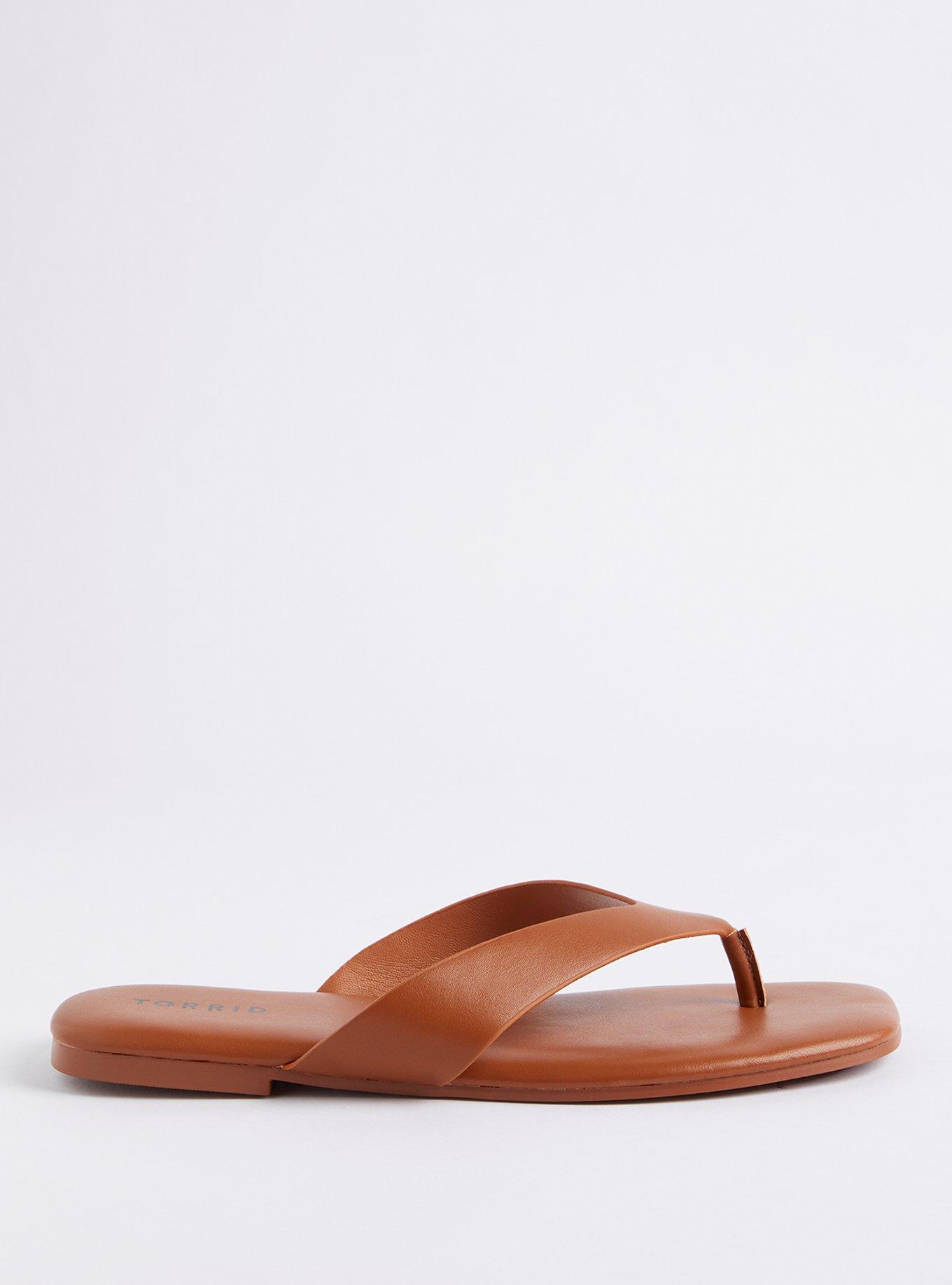 Square Toe Thong Sandal (WW), BROWN, alternate