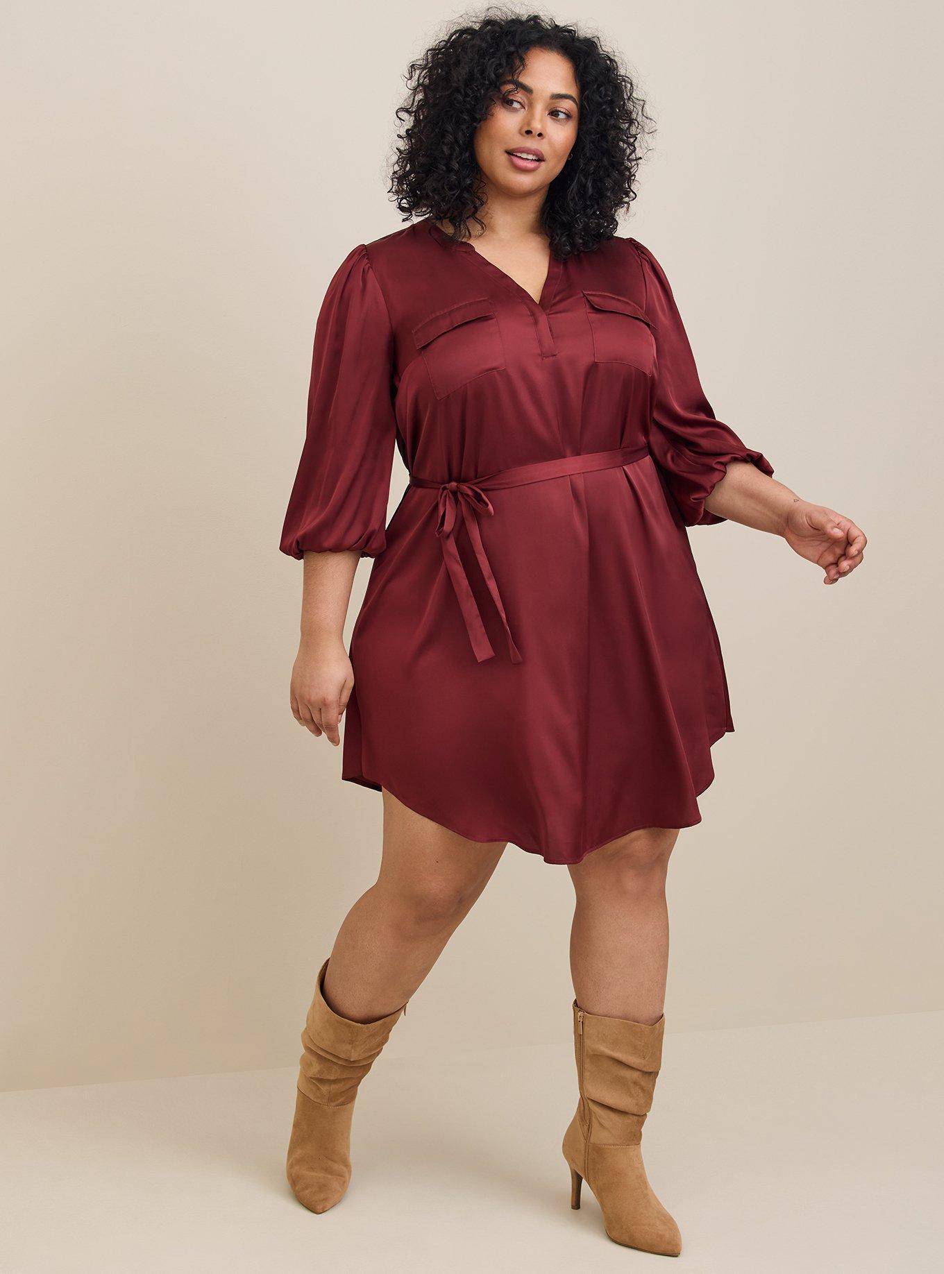 Plus Size - Mini Charm Pullover Belted Dress - Torrid