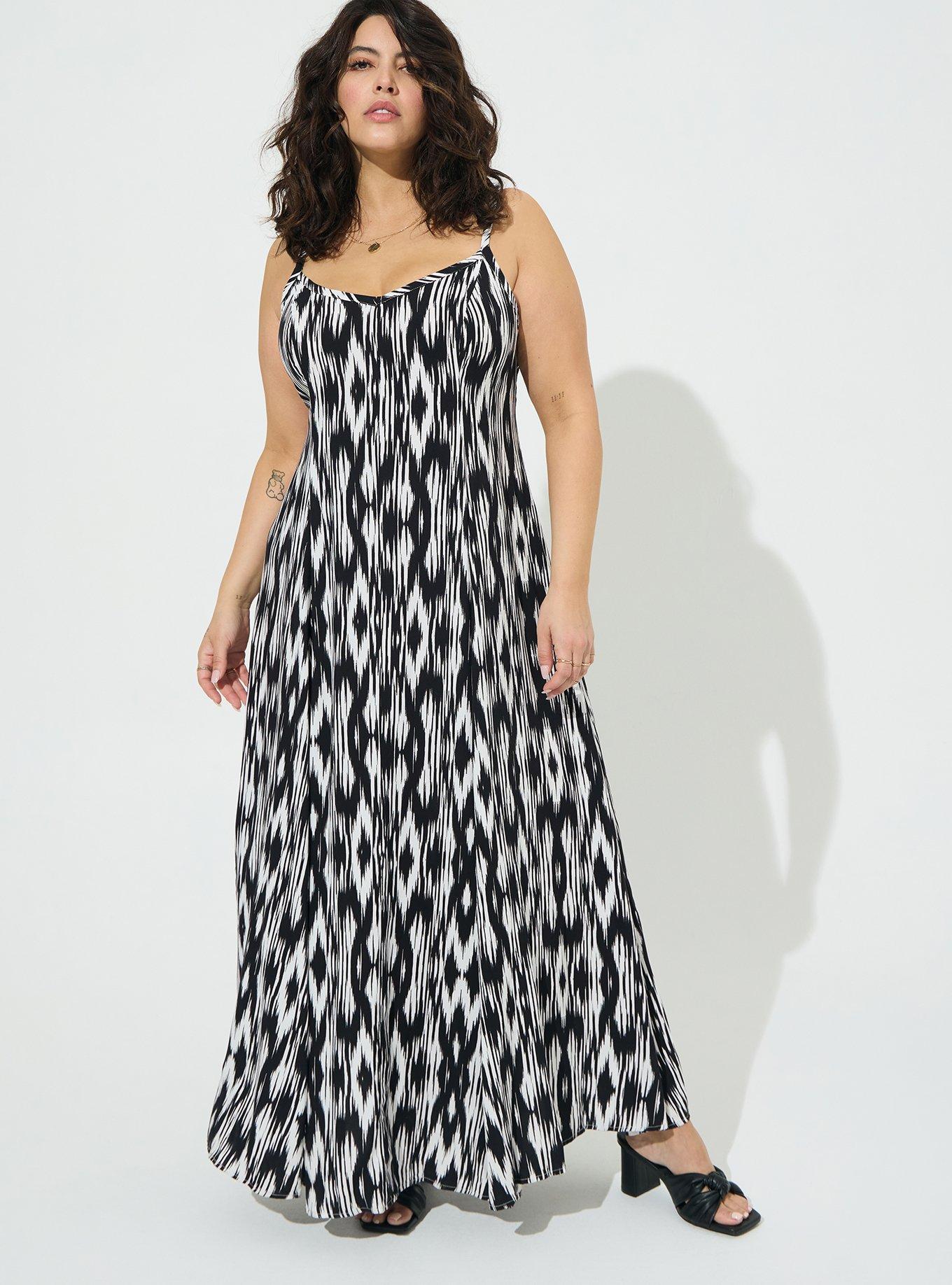 Plus Size - Maxi Challis Trapeze Dress - Torrid