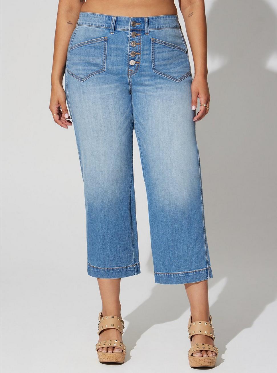 Crop Wide Leg Vintage Stretch Mid-Rise Jean, INTERLUDE, alternate