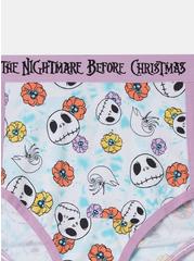 Plus Size Nightmare Before Christmas Cotton Mid Rise Cheeky Panty, BLUE TIE DYE, alternate