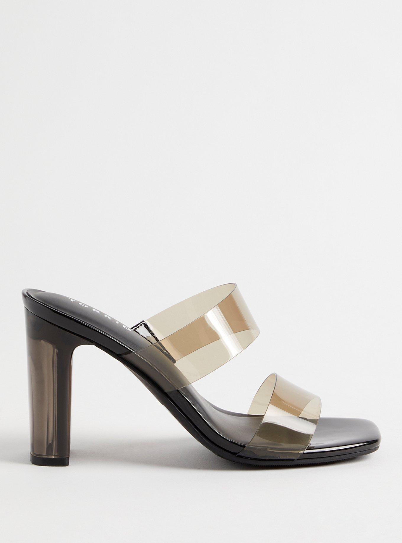 Plus Size - Double Strap Lucite Heel Sandal (WW) - Torrid