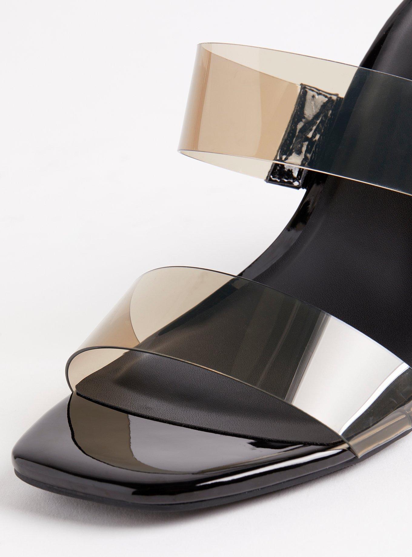 Plus Size - Double Strap Lucite Heel Sandal (WW) - Torrid