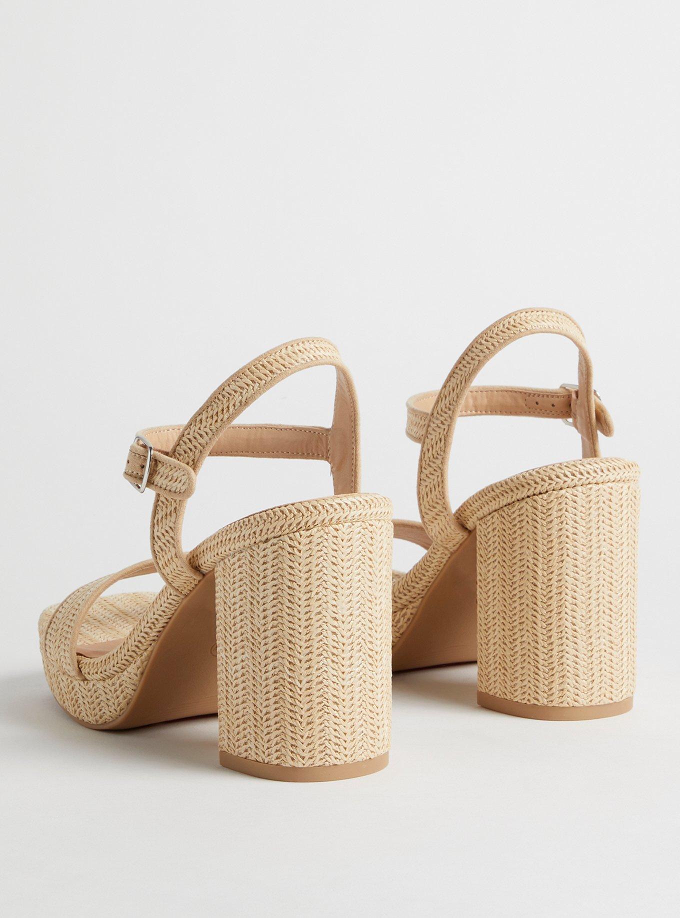 Plus Size - Raffia Platform Heel Sandal (WW) - Torrid