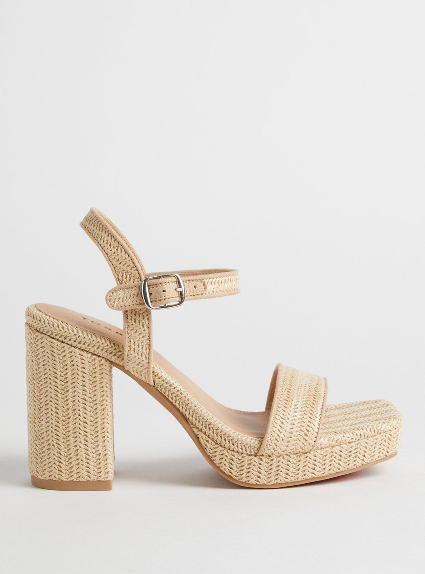 Plus Size - Raffia Platform Heel Sandal (WW) - Torrid