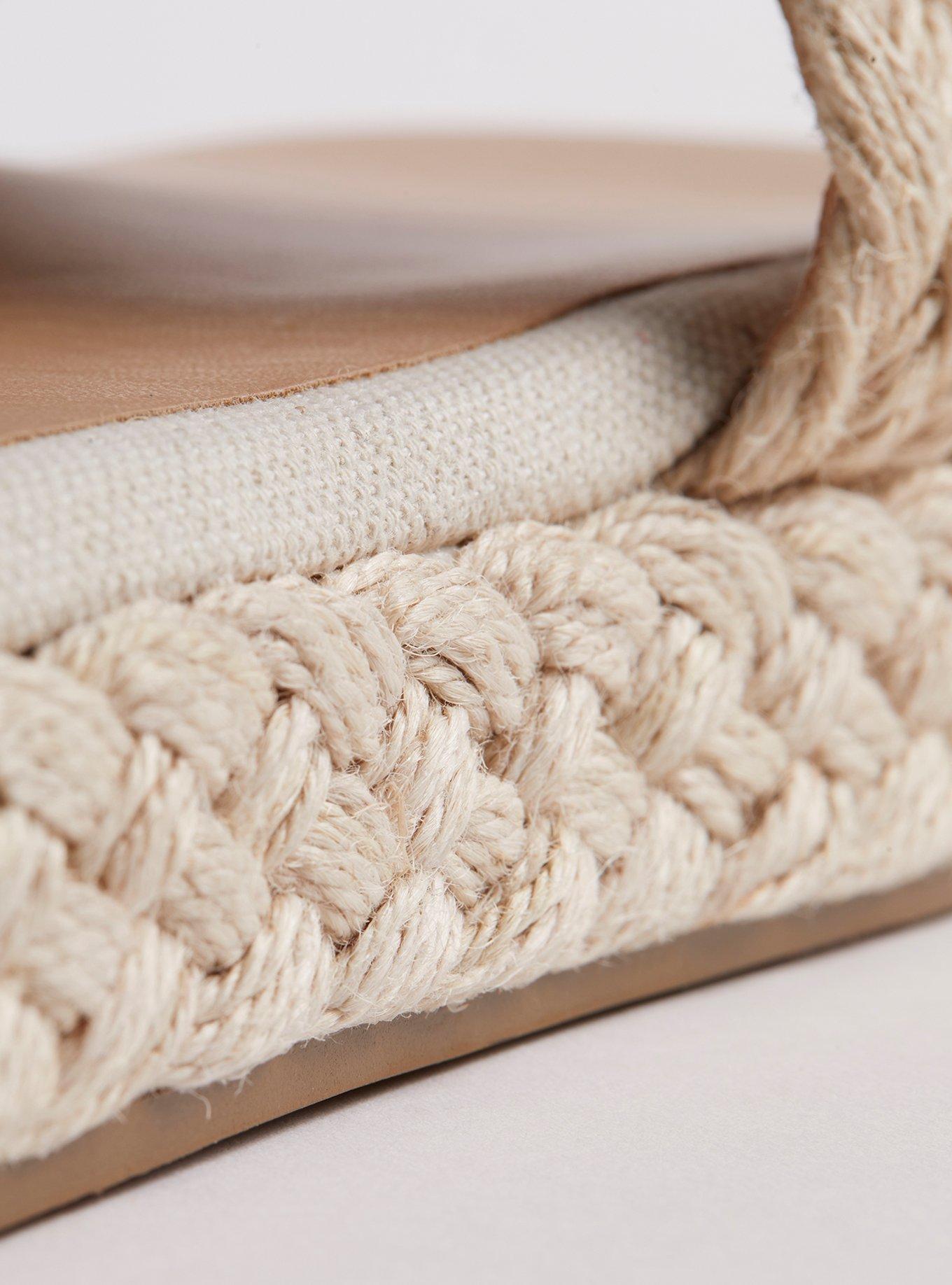 Raffia Platform Slide (WW), NATURAL, alternate