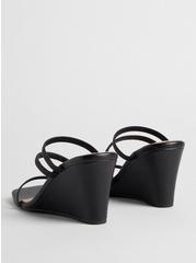 Plus Size Strappy Wedge Sandal (WW), BLACK, alternate