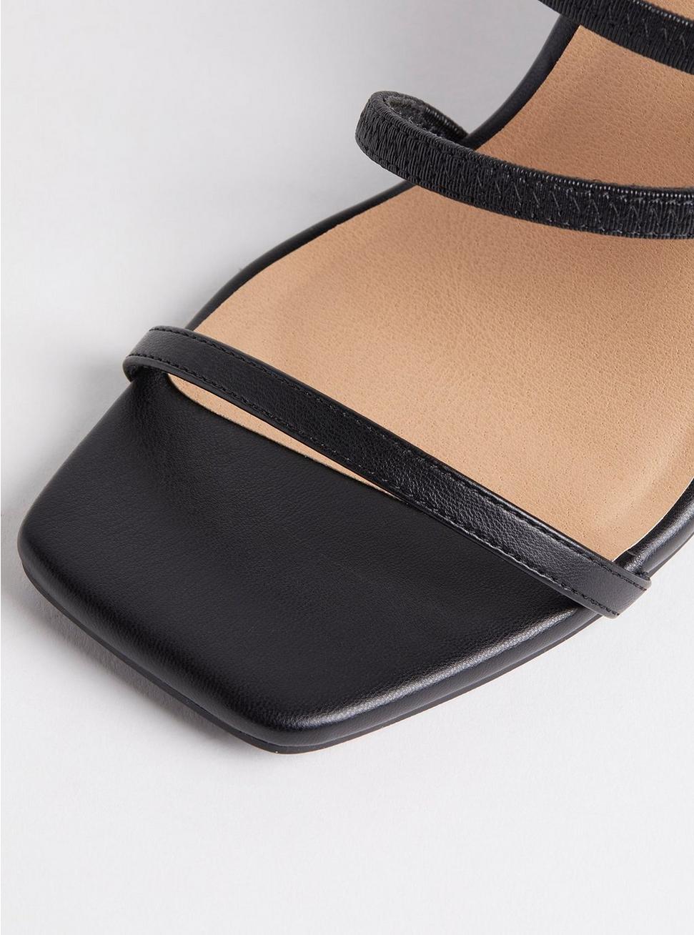 Plus Size Strappy Wedge Sandal (WW), BLACK, alternate