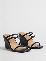 Plus Size Strappy Wedge Sandal (WW), BLACK, hi-res