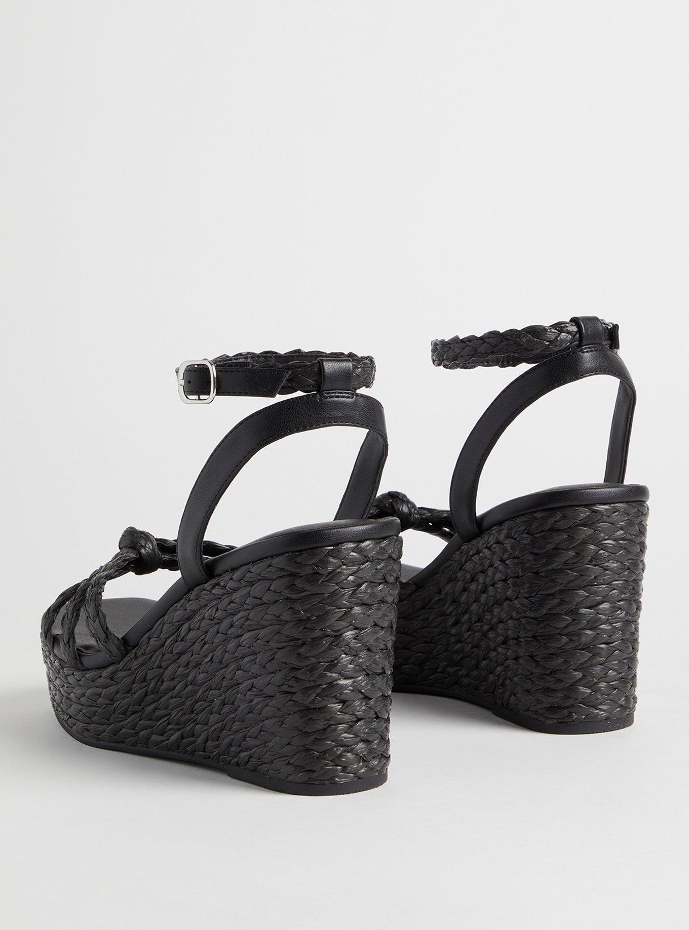 Plus Size - Strappy Raffia Platform Wedge (WW) - Torrid