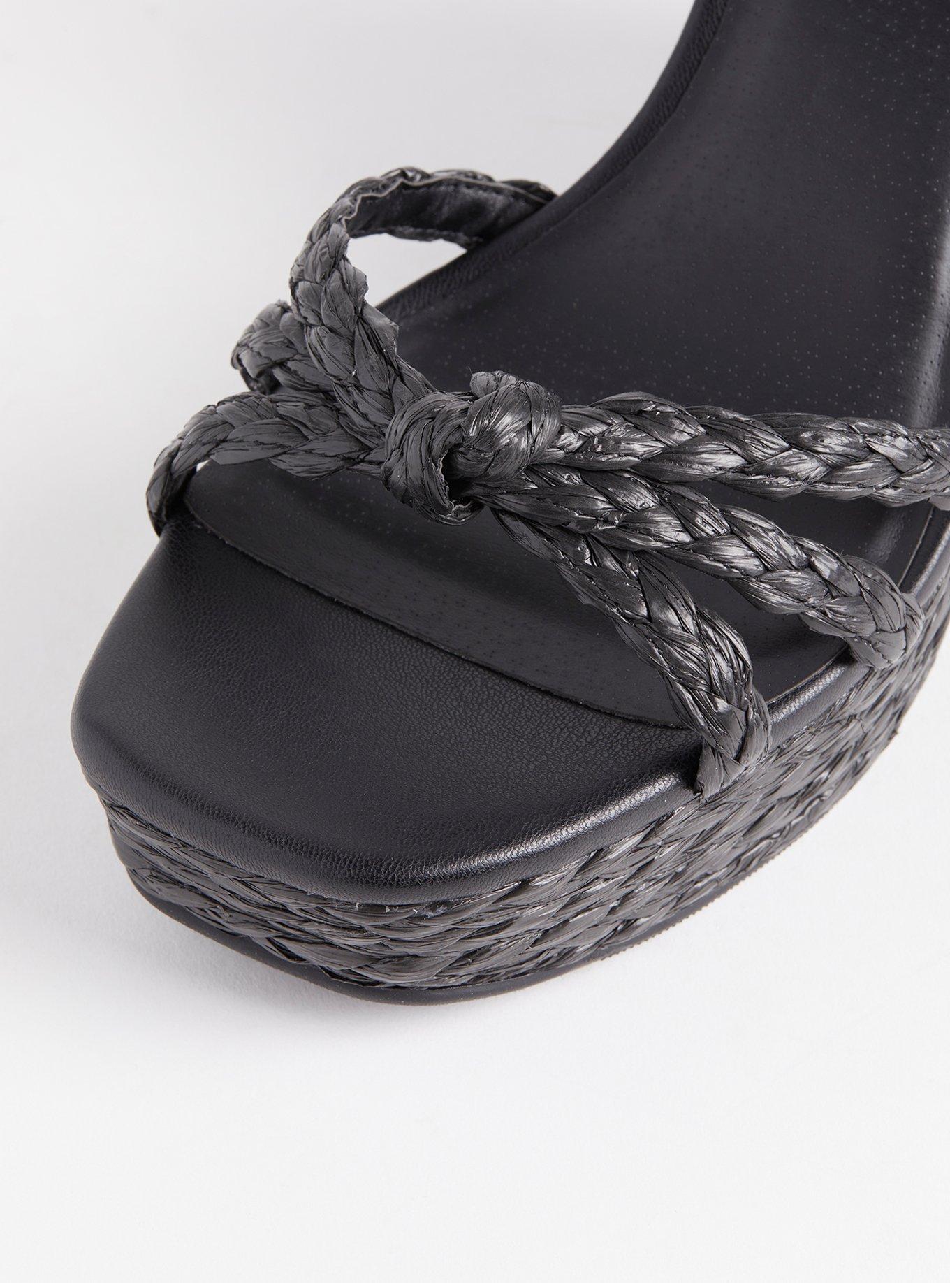 The Arabella Raffia Woven Wedge