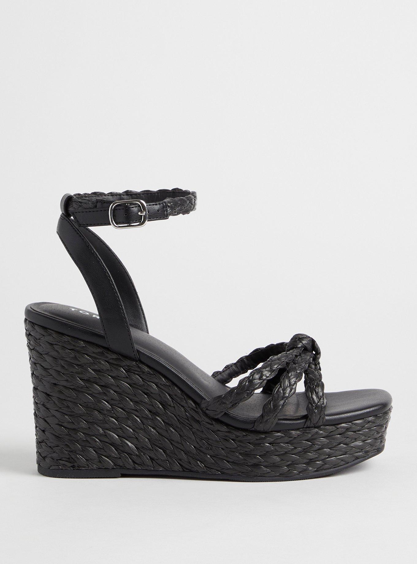 Plus Size - Strappy Raffia Platform Wedge (WW) - Torrid