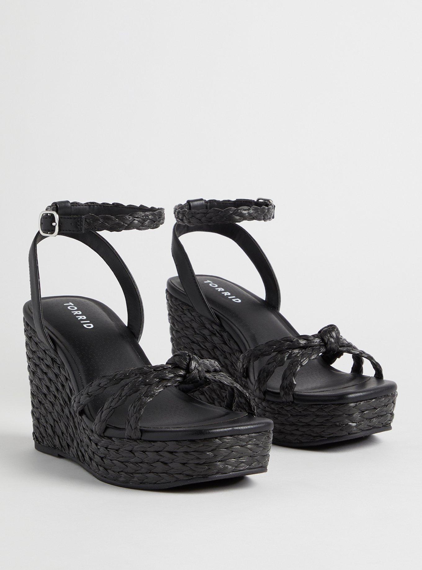 Plus Size - Strappy Raffia Platform Wedge (WW) - Torrid