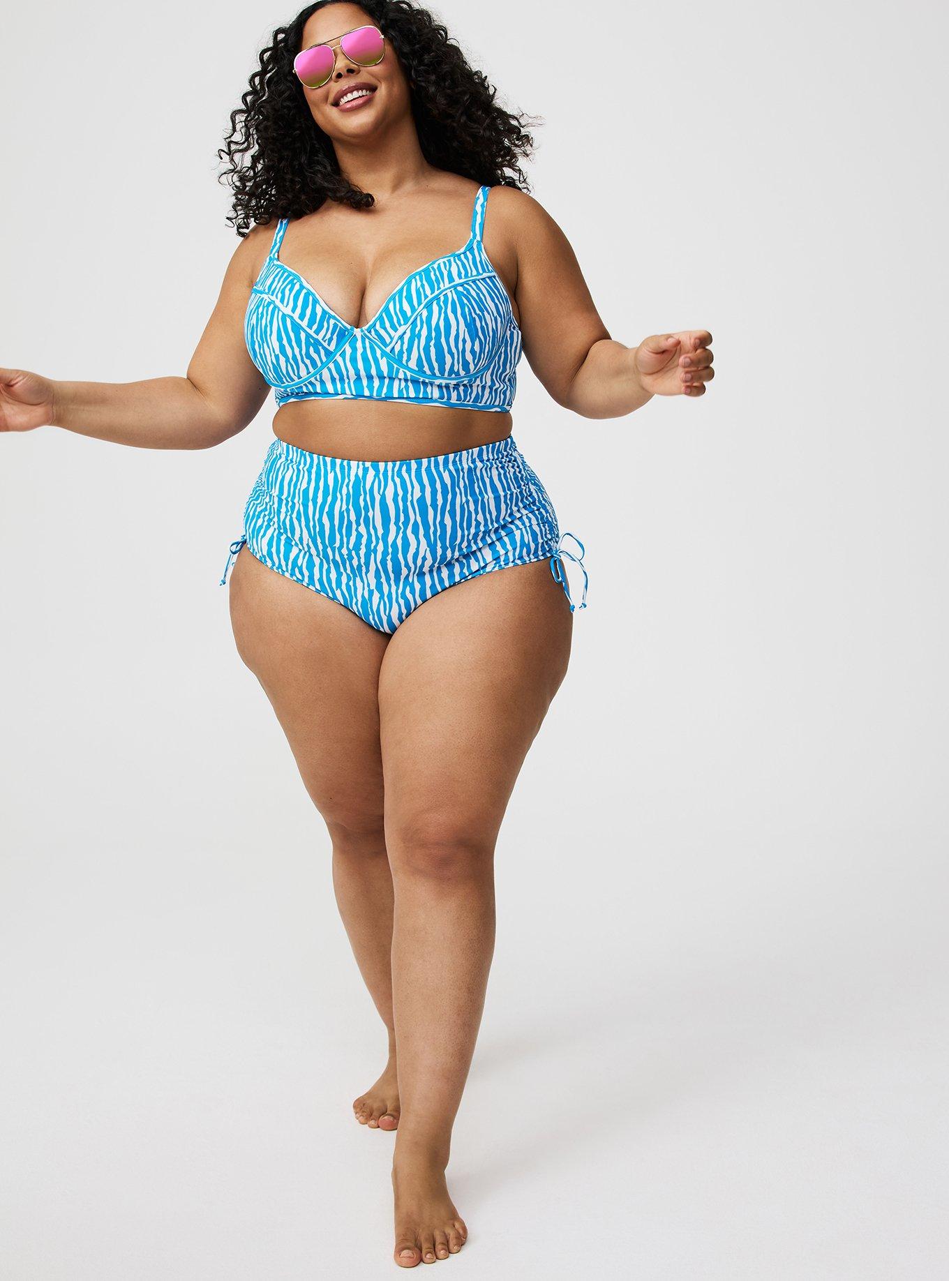 High-Rise Adjustable Side Swim Bottom
